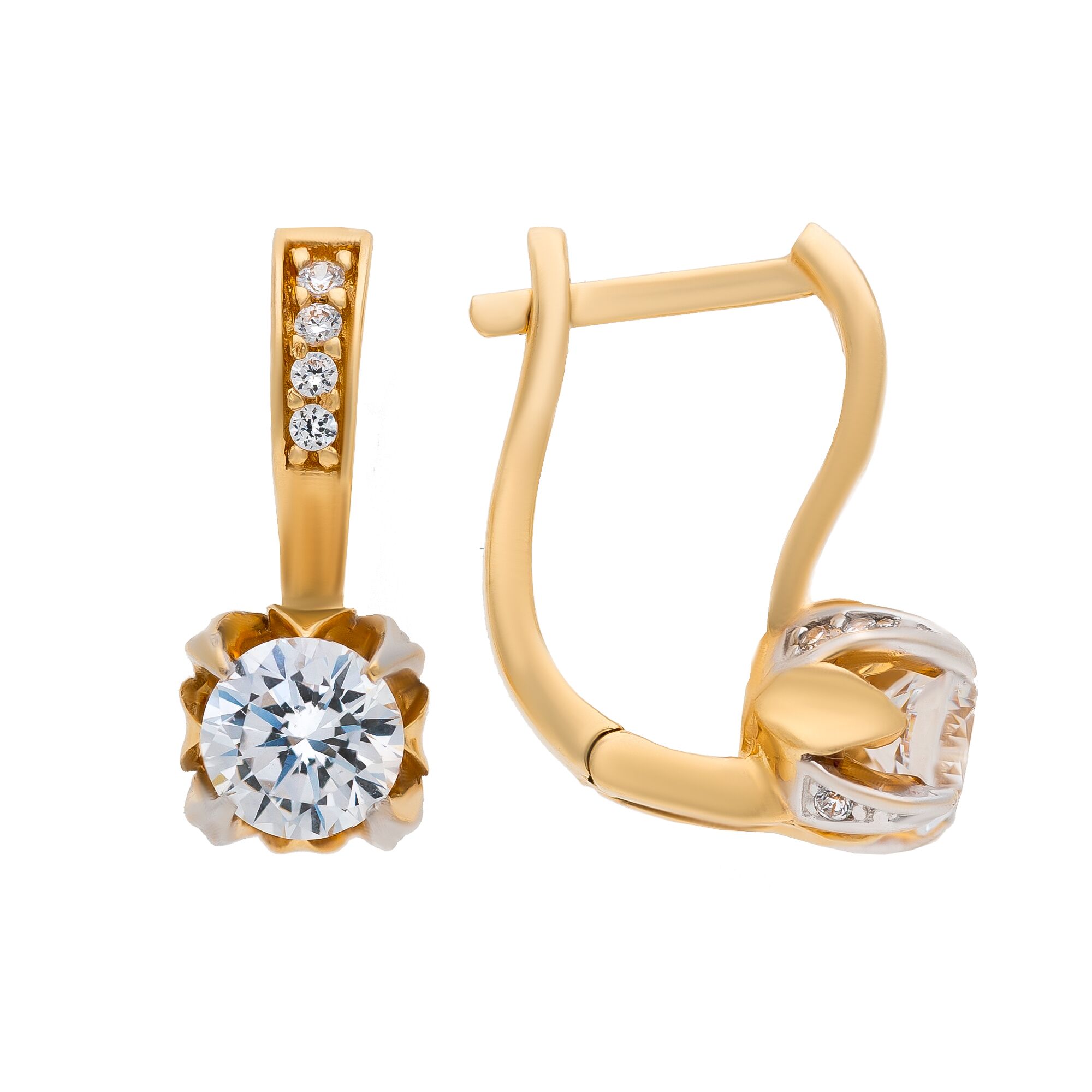 Серьги, золото, 585, 4.16г, 43116, изображение 2 | GoldMarket.kz