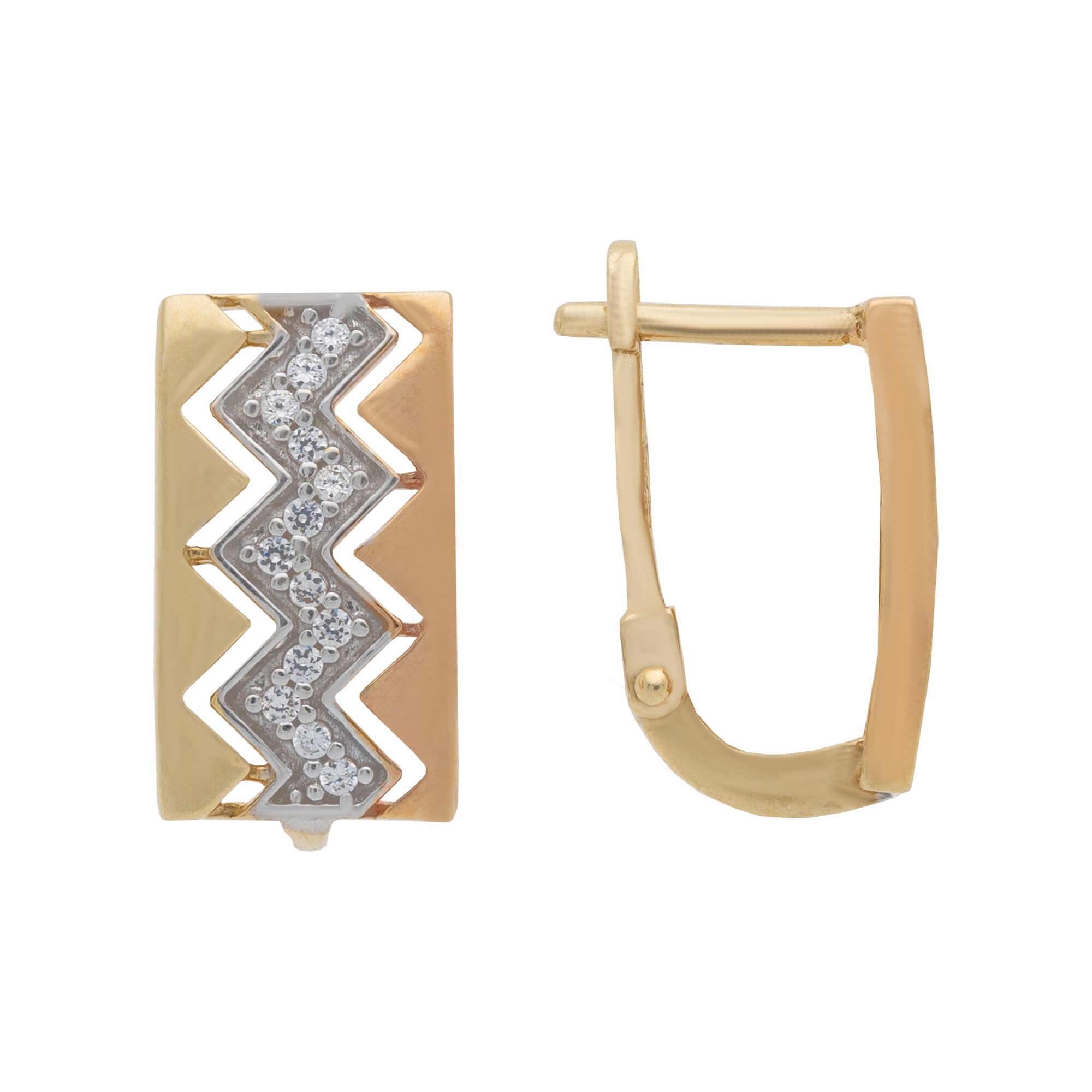 Серьги, золото, 585, 3.79г, 44317, изображение 2 | GoldMarket.kz