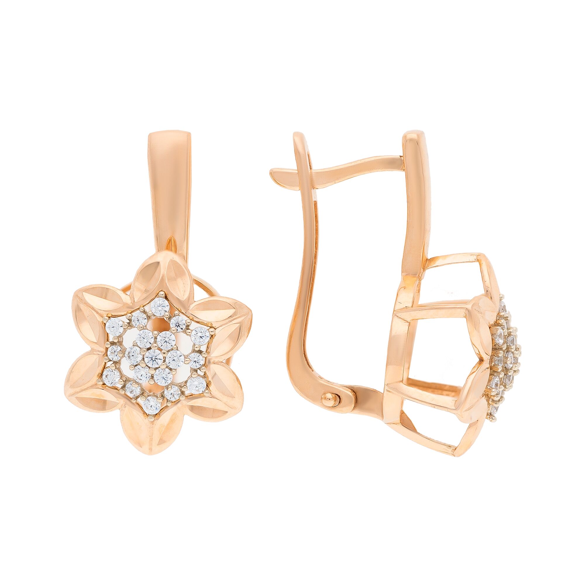 Серьги, золото, 585, 4.76г, 46053, изображение 2 | GoldMarket.kz