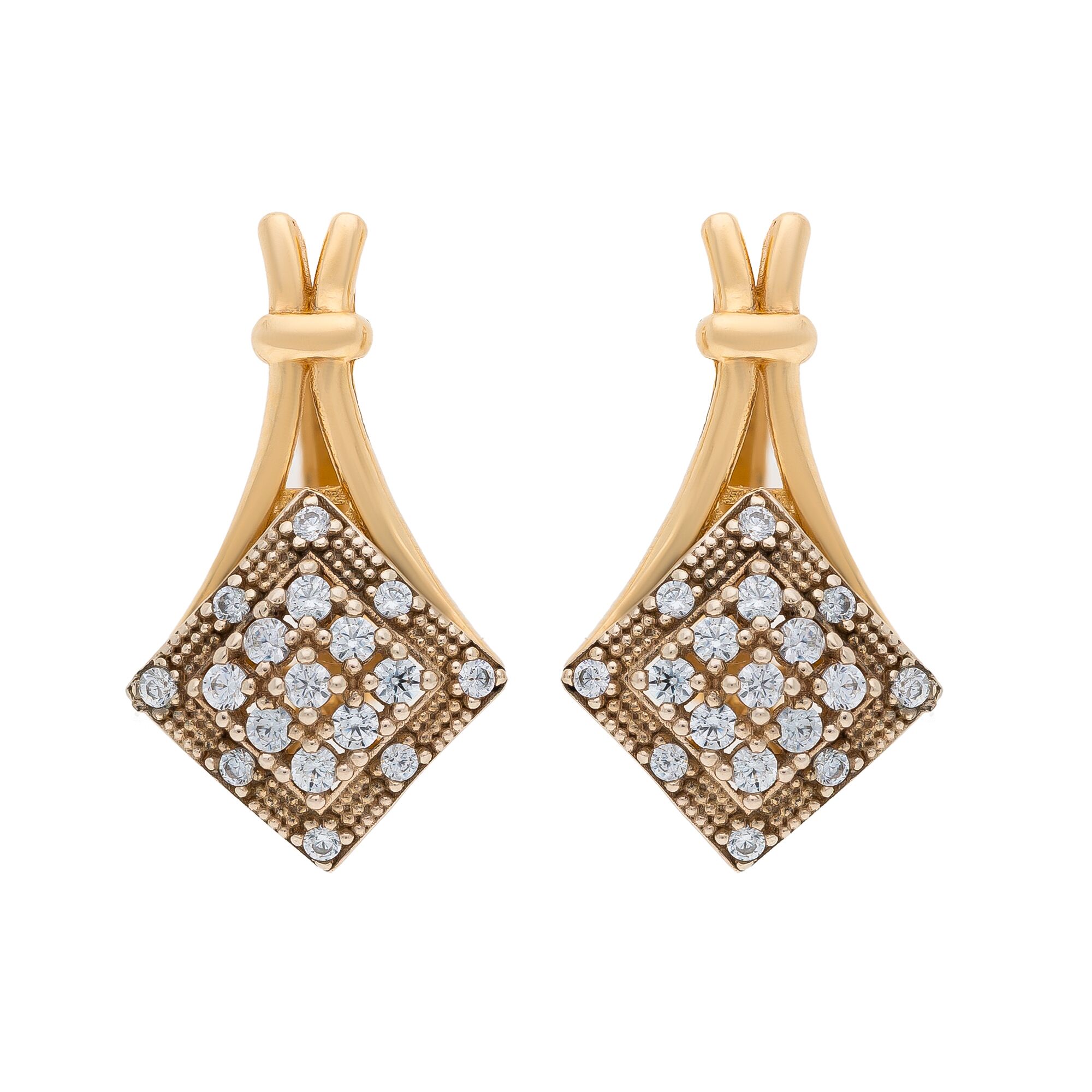 Серьги, золото, 585, 3.91г, 49051 | GoldMarket.kz