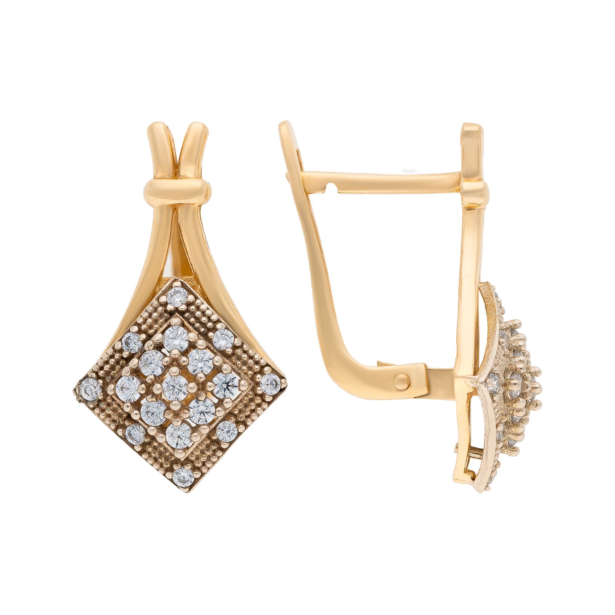 Серьги, золото, 585, 3.91г, 49051, изображение 2 | GoldMarket.kz