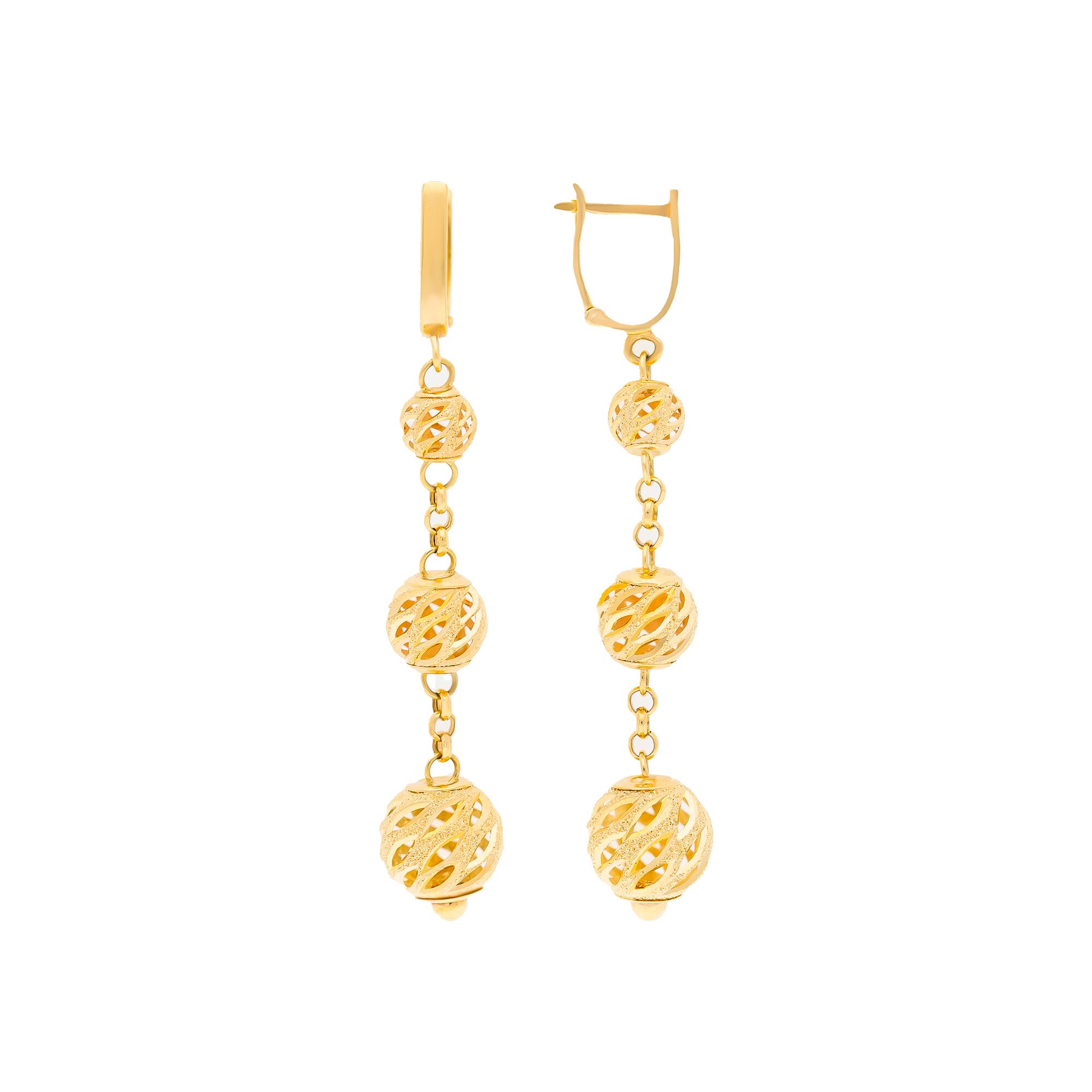 Серьги, золото, 585, 5.64г, 49324, изображение 2 | GoldMarket.kz