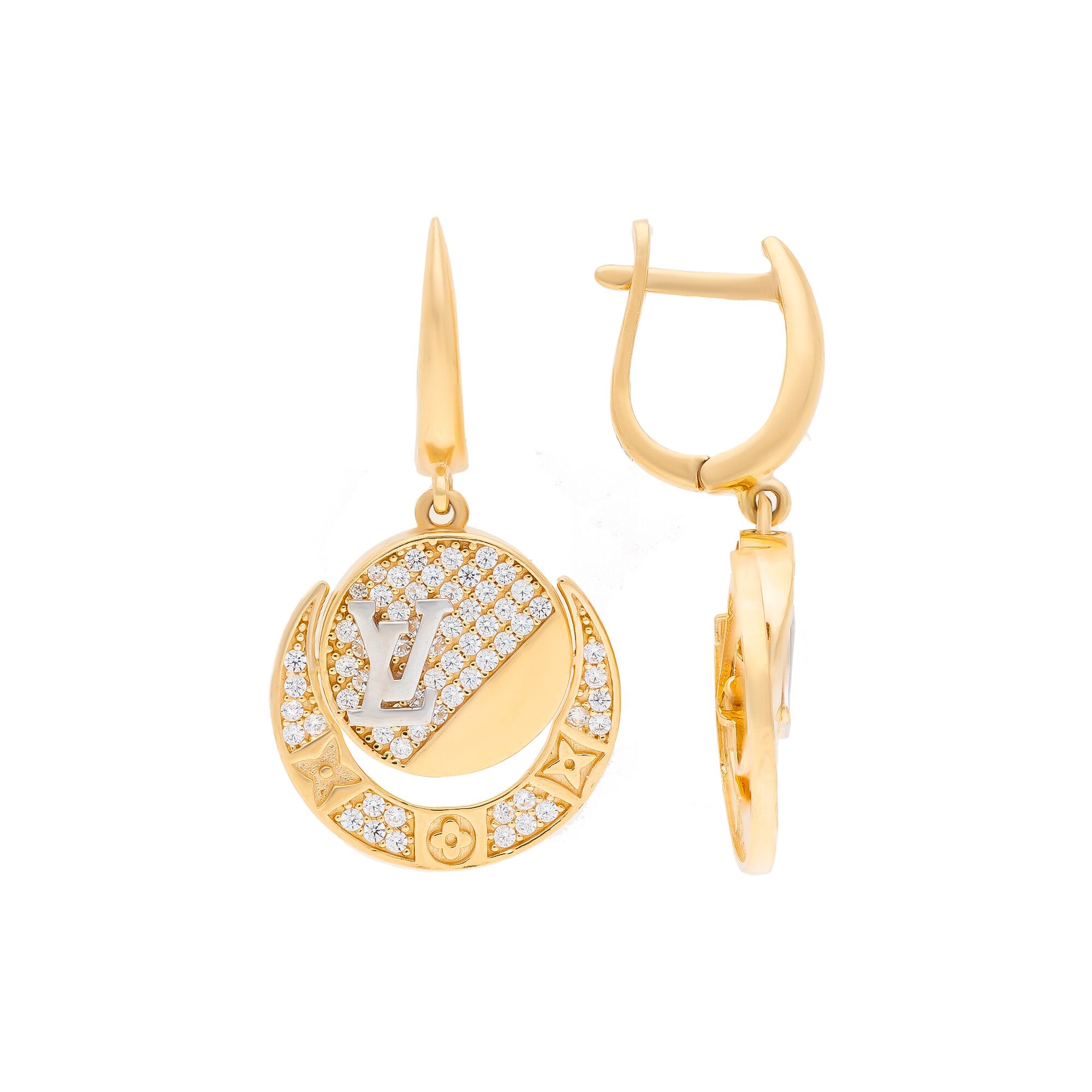 Серьги, золото, 585, 6.3г, 49394, изображение 2 | GoldMarket.kz