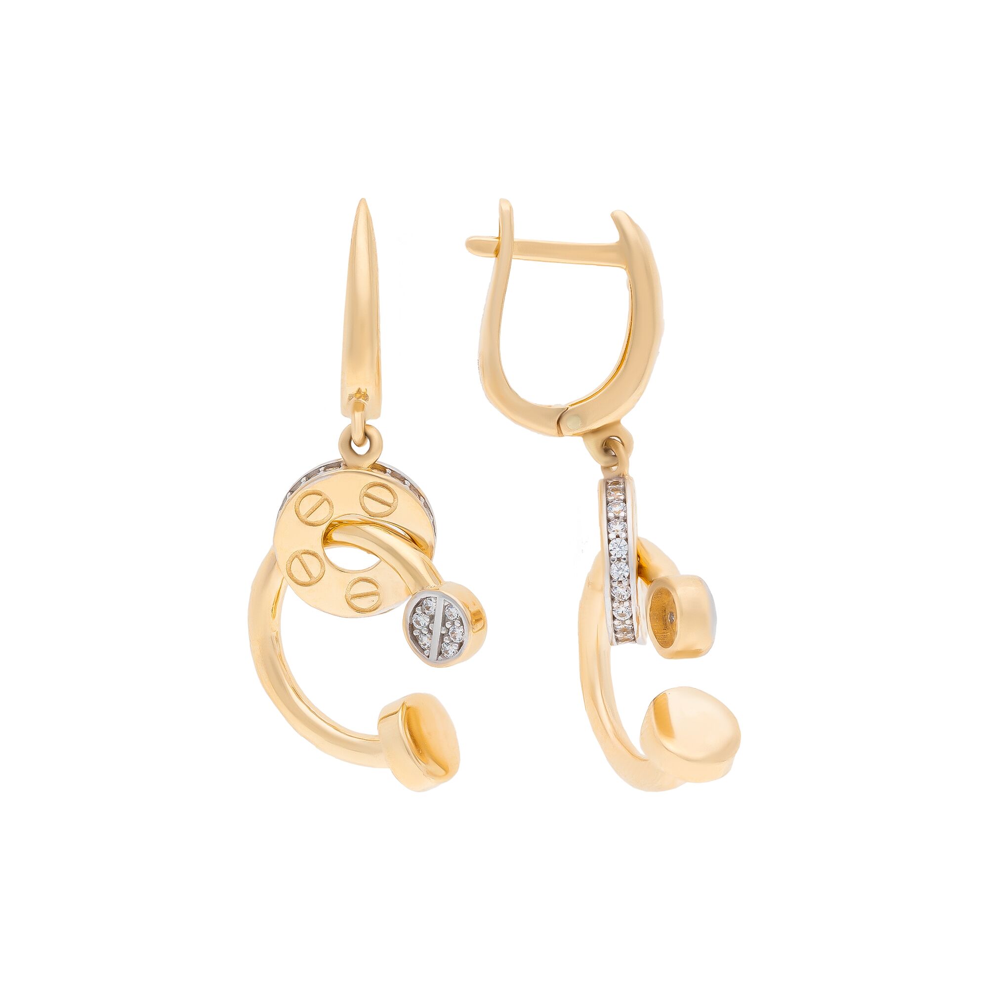 Серьги, золото, 585, 7.28г, 49445, изображение 2 | GoldMarket.kz