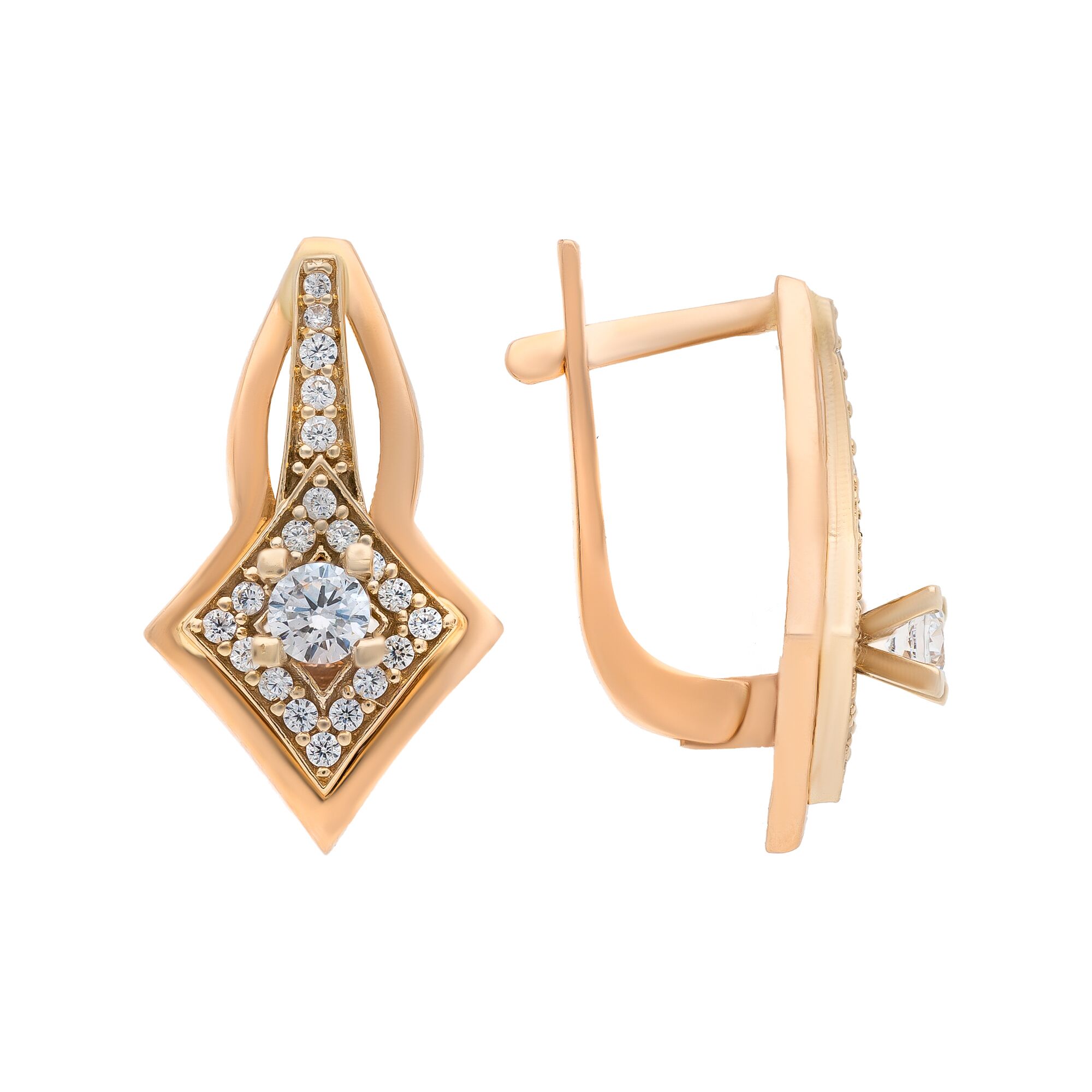 Серьги, золото, 585, 4.9г, 50438, изображение 2 | GoldMarket.kz