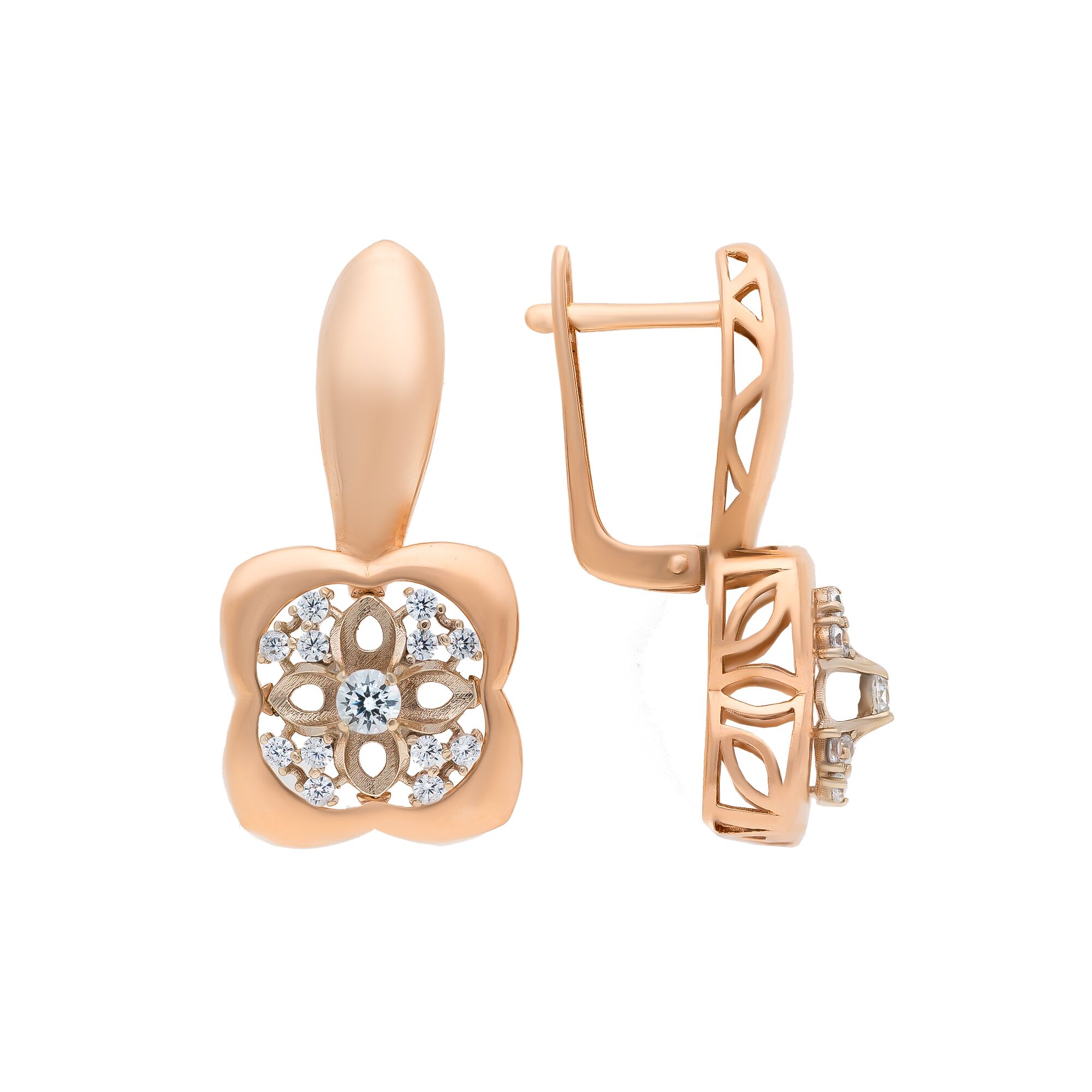 Серьги, золото, 585, 6.12г, 50476, изображение 2 | GoldMarket.kz