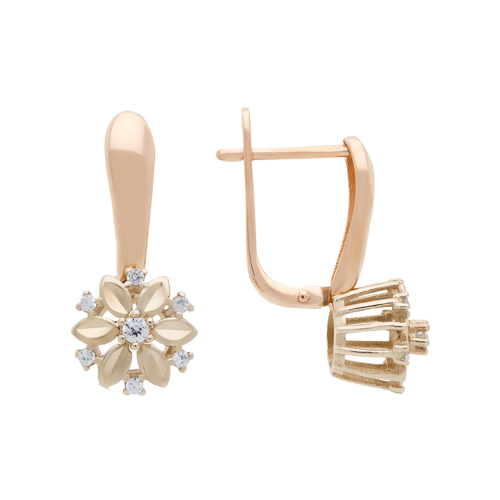 Серьги, золото, 585, 3.84г, 50529, изображение 2 | GoldMarket.kz