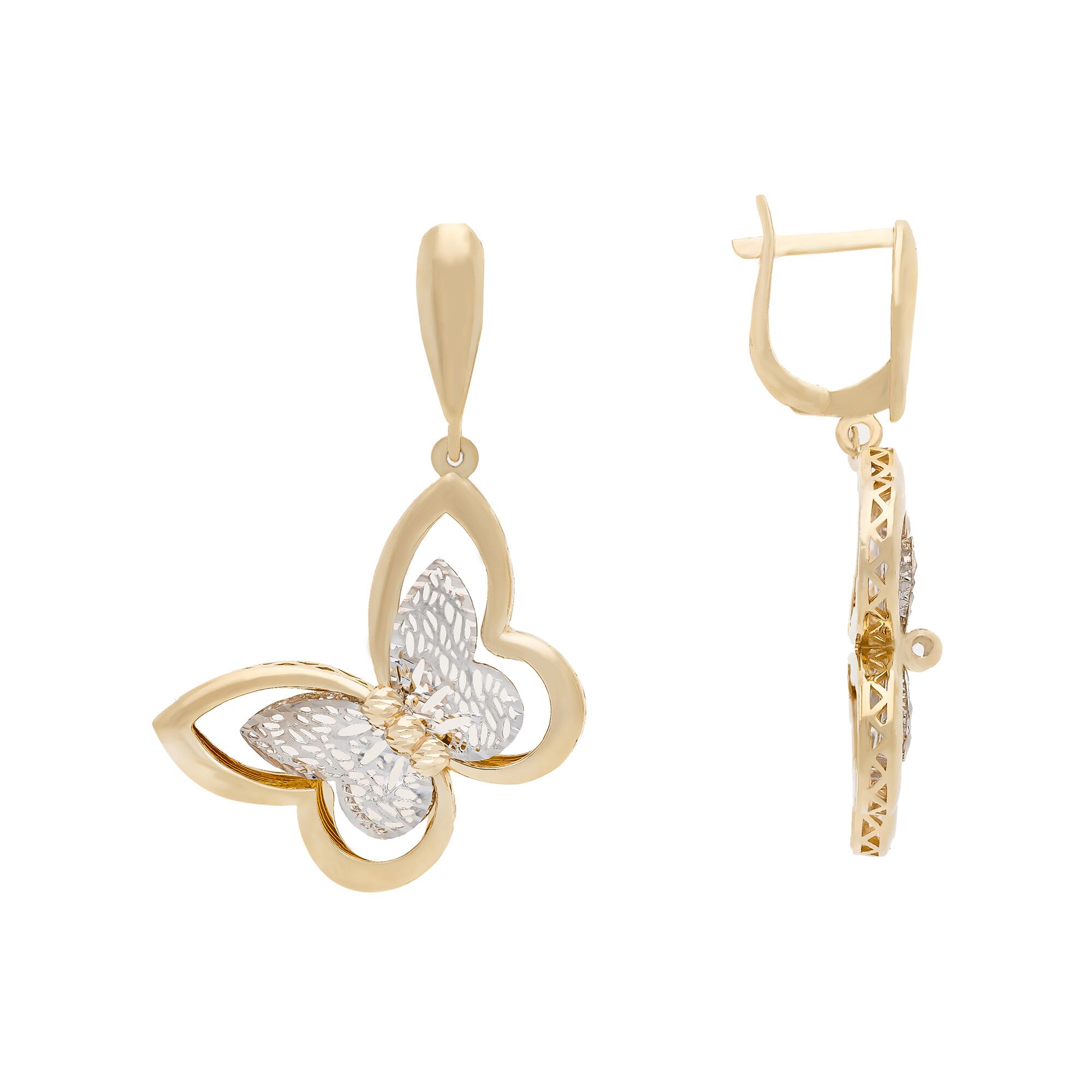 Серьги, золото, 585, 6.91г, 52513, изображение 2 | GoldMarket.kz