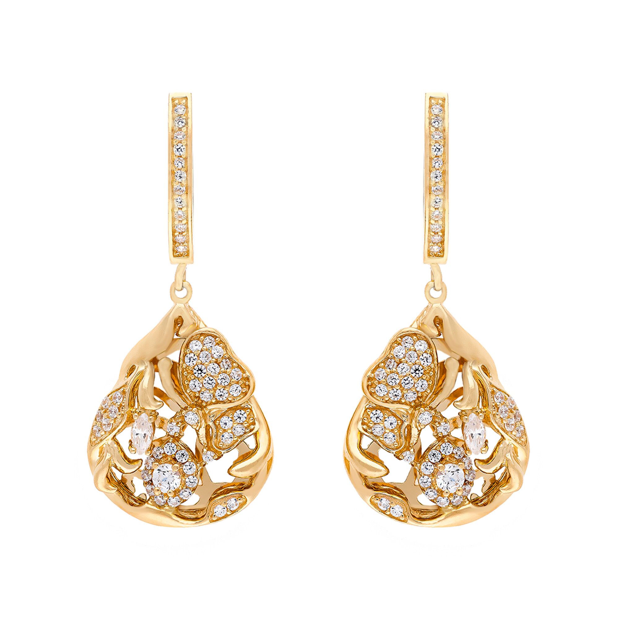 Серьги, золото, 585, 10.56г, 52617 | GoldMarket.kz