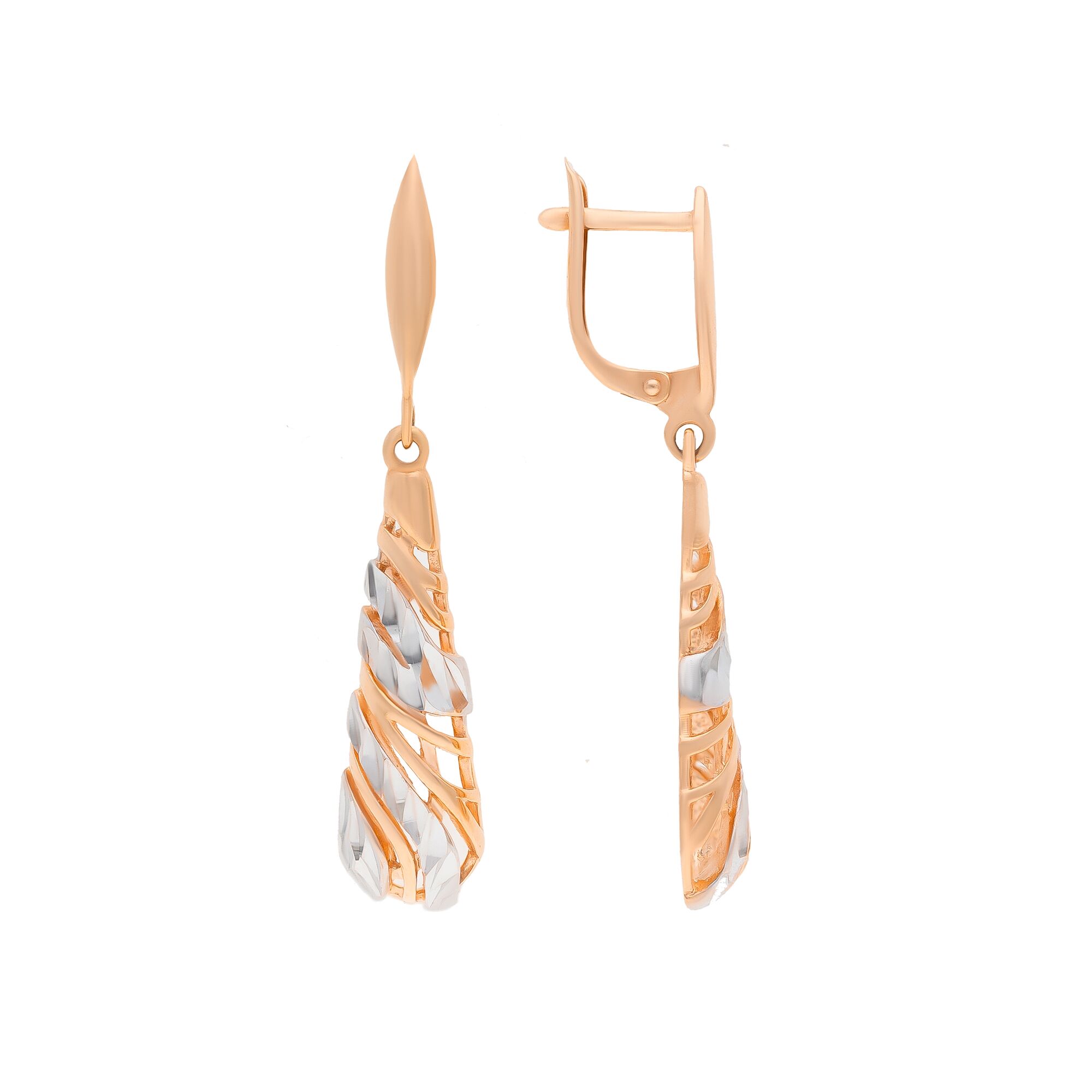 Серьги, золото, 585, 3.91г, 53738, изображение 2 | GoldMarket.kz