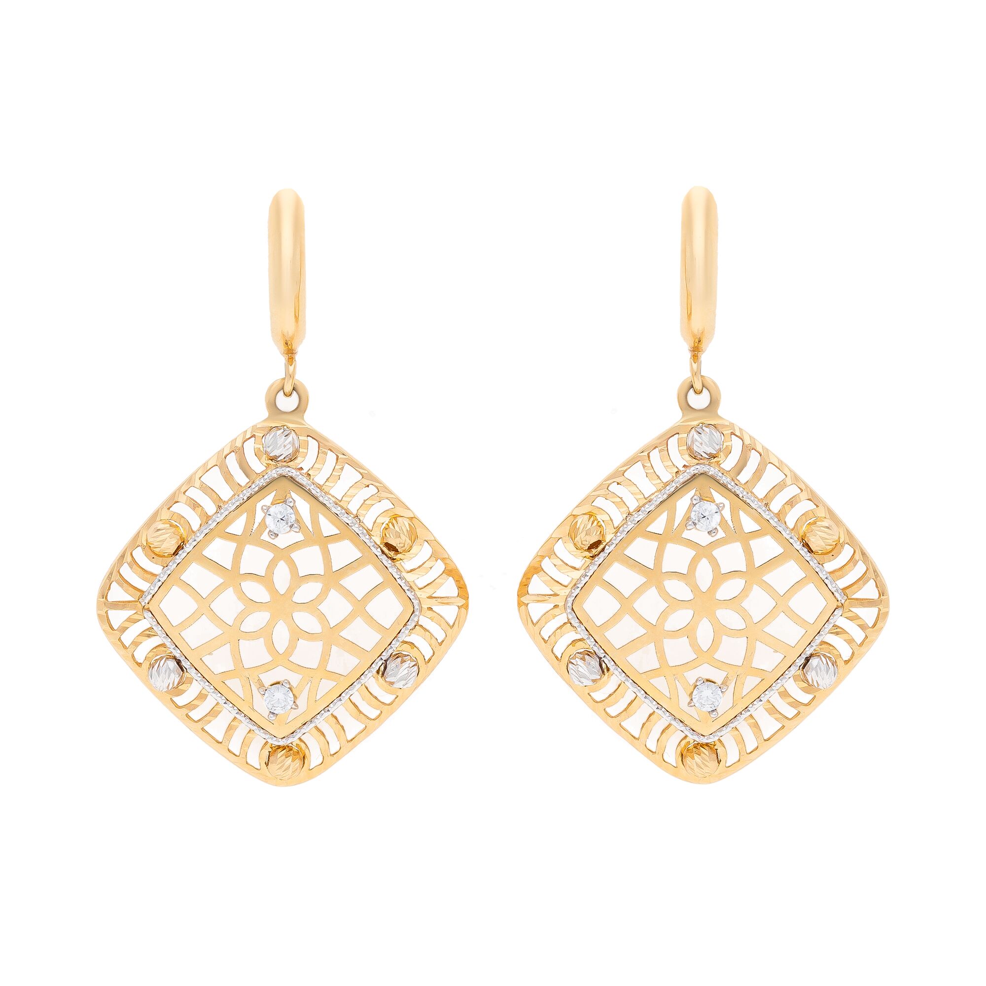 Серьги, золото, 585, 6.13г, 41218 | GoldMarket.kz