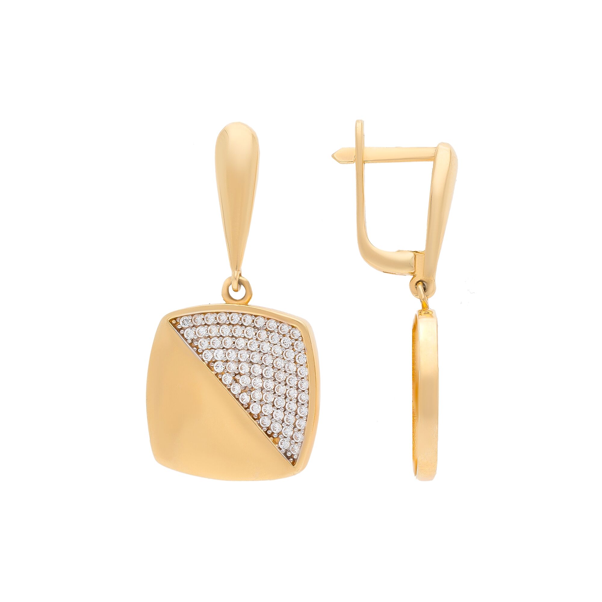 Серьги, золото, 585, 6.63г, 41528, изображение 2 | GoldMarket.kz