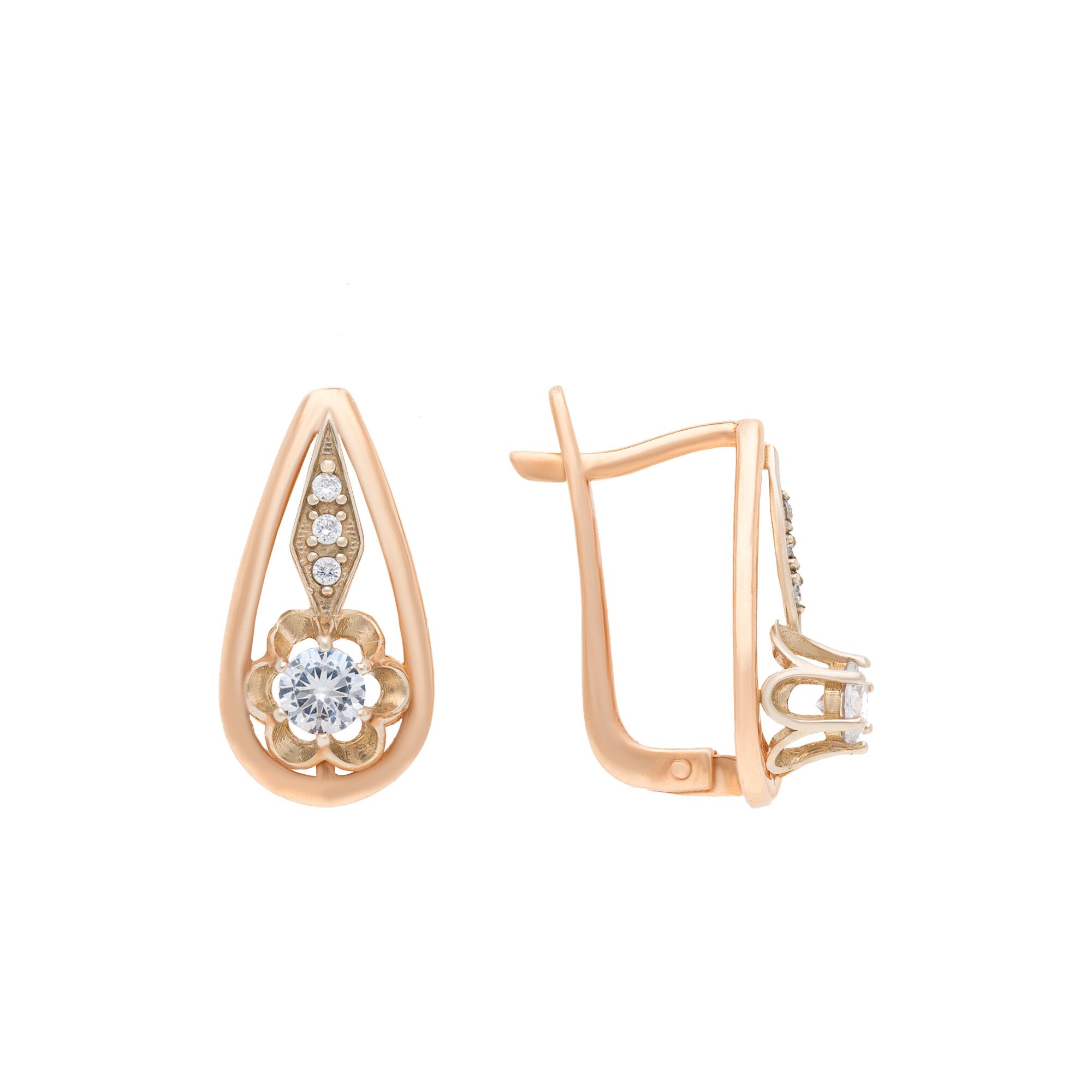 Серьги, золото, 585, 3.47г, 45419, изображение 2 | GoldMarket.kz