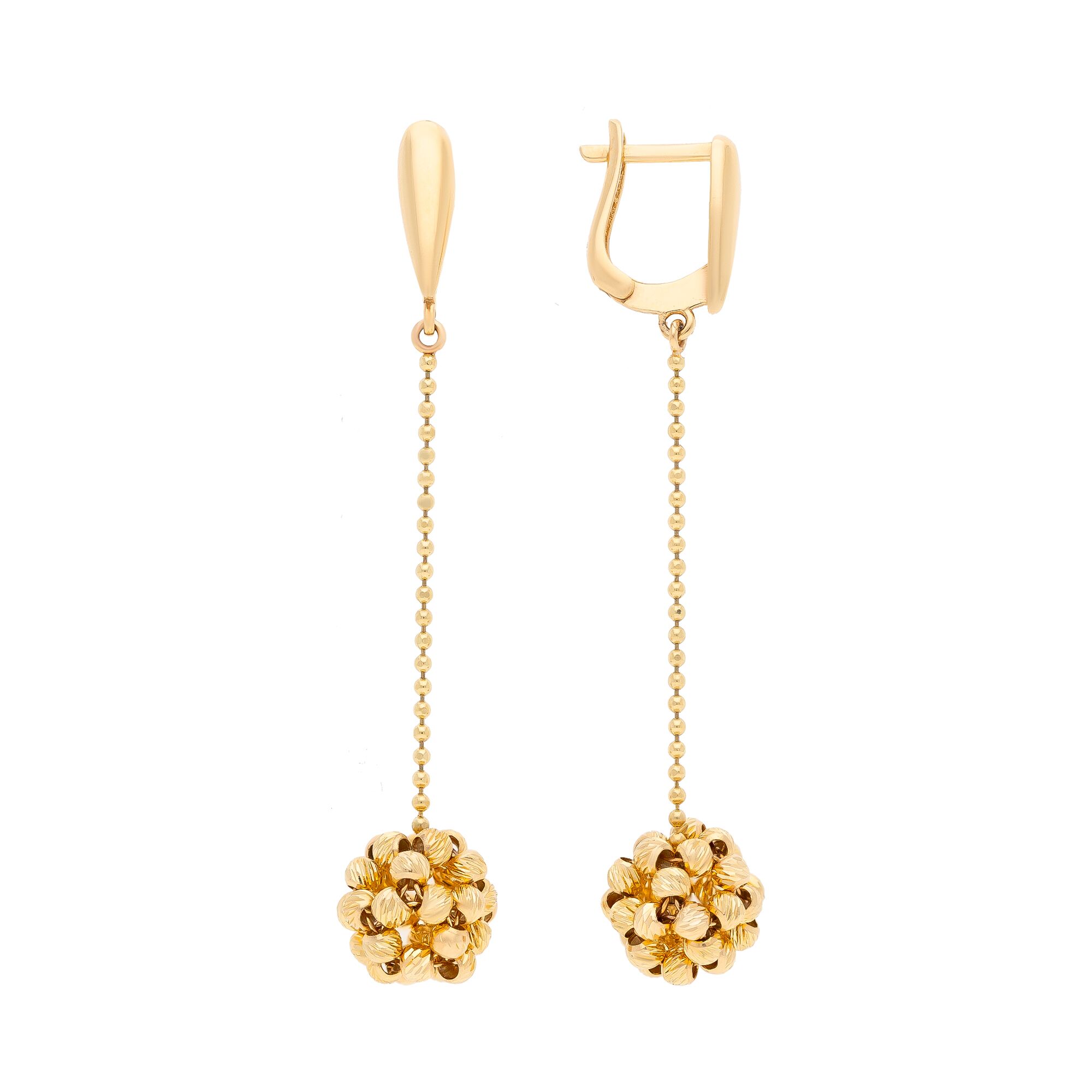 Серьги, золото, 585, 5.41г, 45575, изображение 2 | GoldMarket.kz