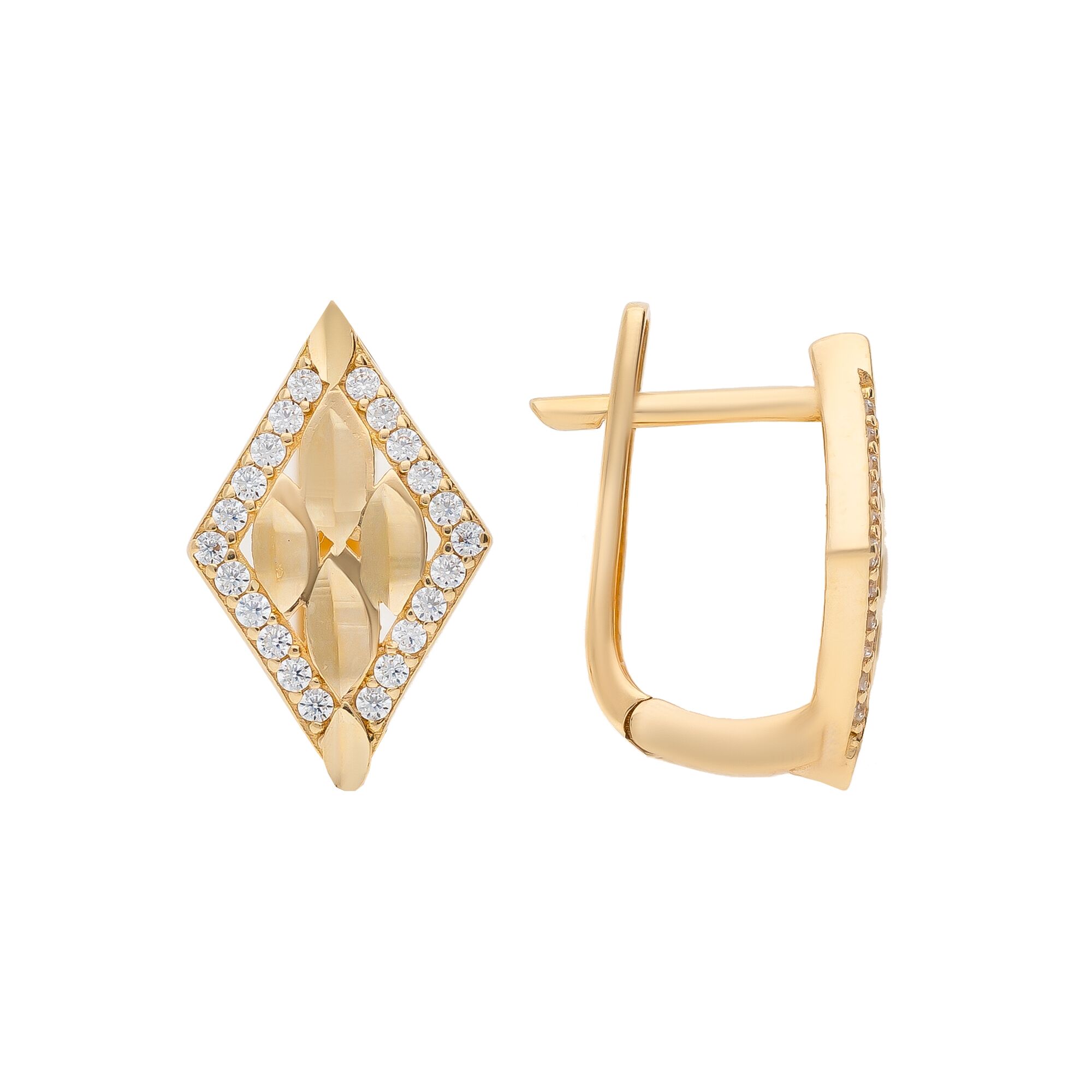 Серьги, золото, 585, 2.75г, 45609, изображение 2 | GoldMarket.kz