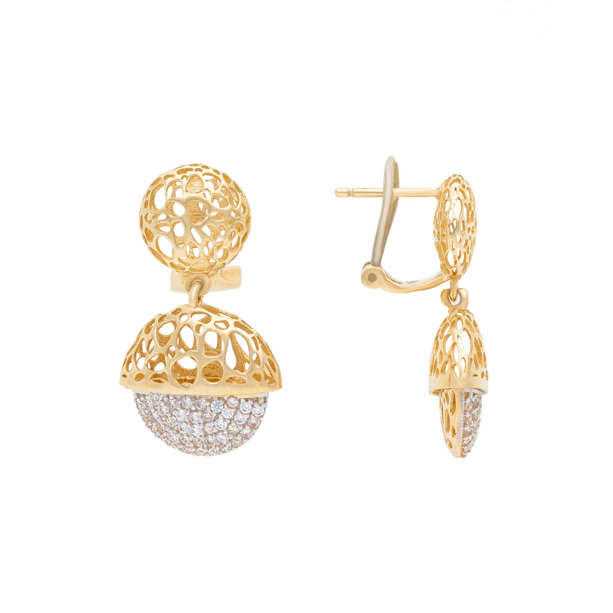 Серьги, золото, 585, 5.15г, 47679, изображение 2 | GoldMarket.kz