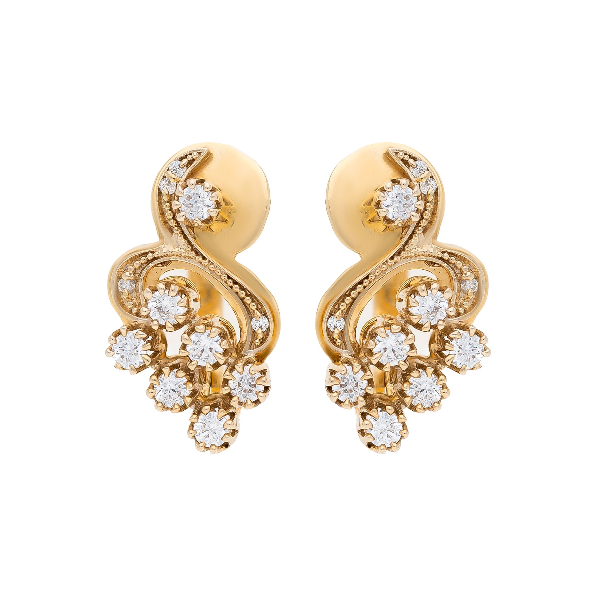 Серьги, золото, 585, 6.23г, 47707 | GoldMarket.kz