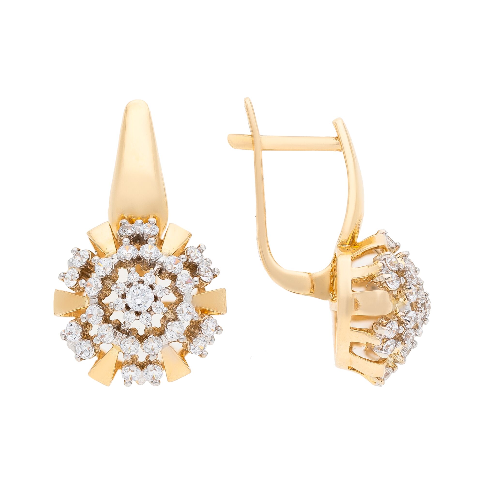 Серьги, золото, 585, 8.9г, 47938, изображение 2 | GoldMarket.kz