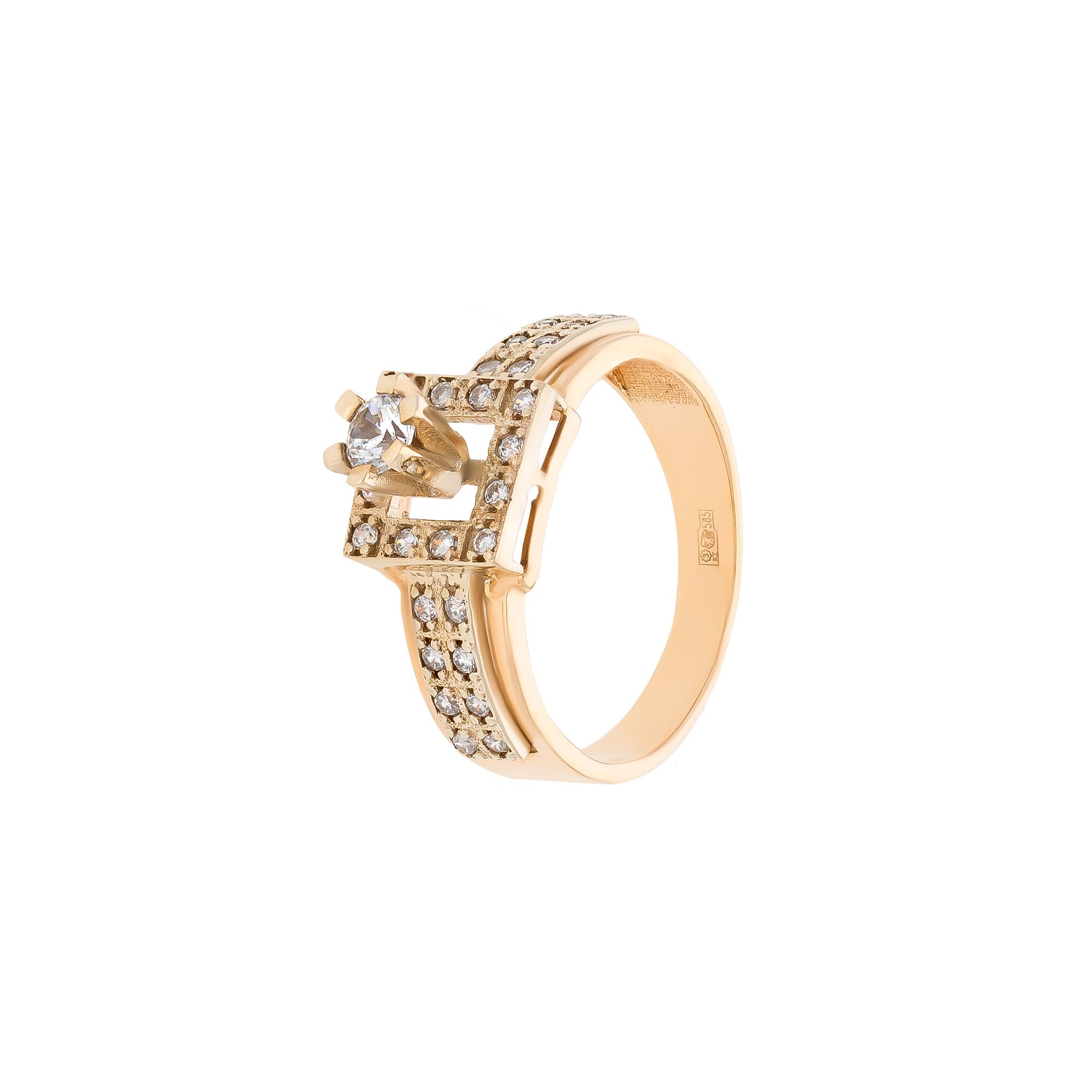 Кольцо, золото, 585, 4.27г, 48259 | GoldMarket.kz