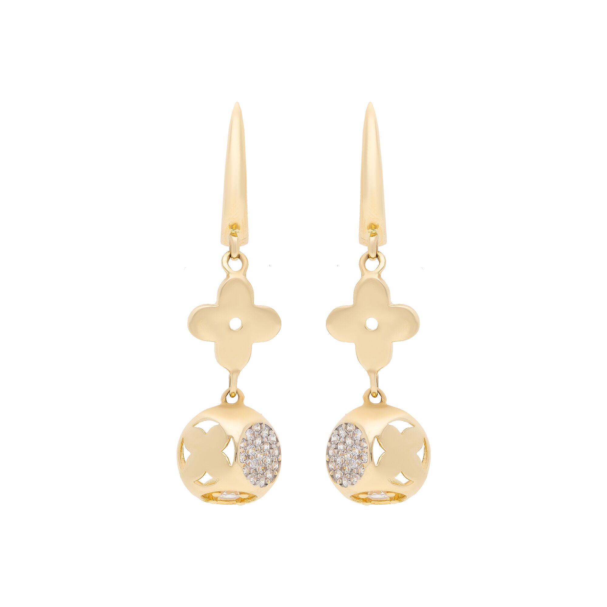 Серьги, золото, 585, 4.28 г, 53398 | GoldMarket.kz