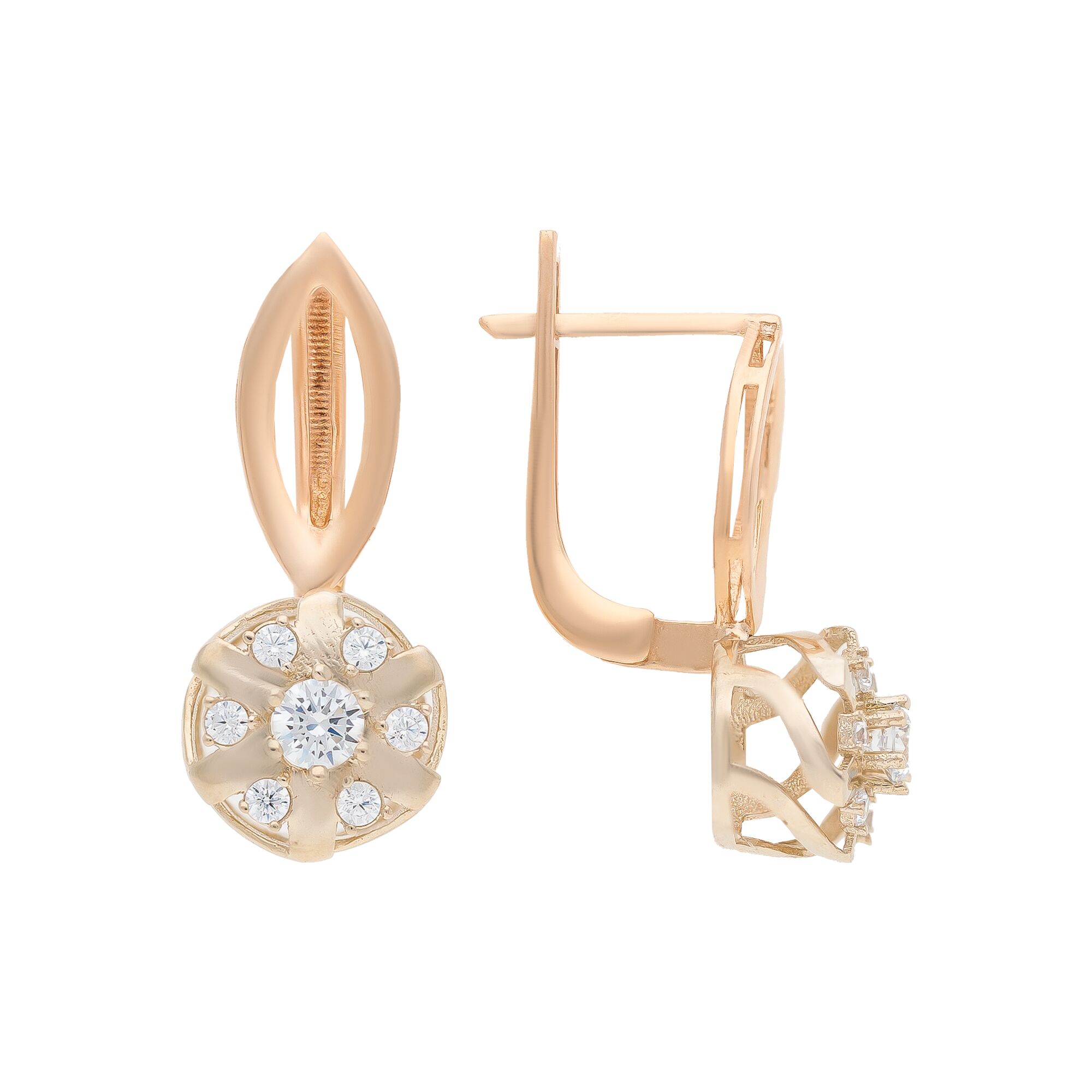 Серьги, золото, 585, 3.69г, 53547, изображение 2 | GoldMarket.kz