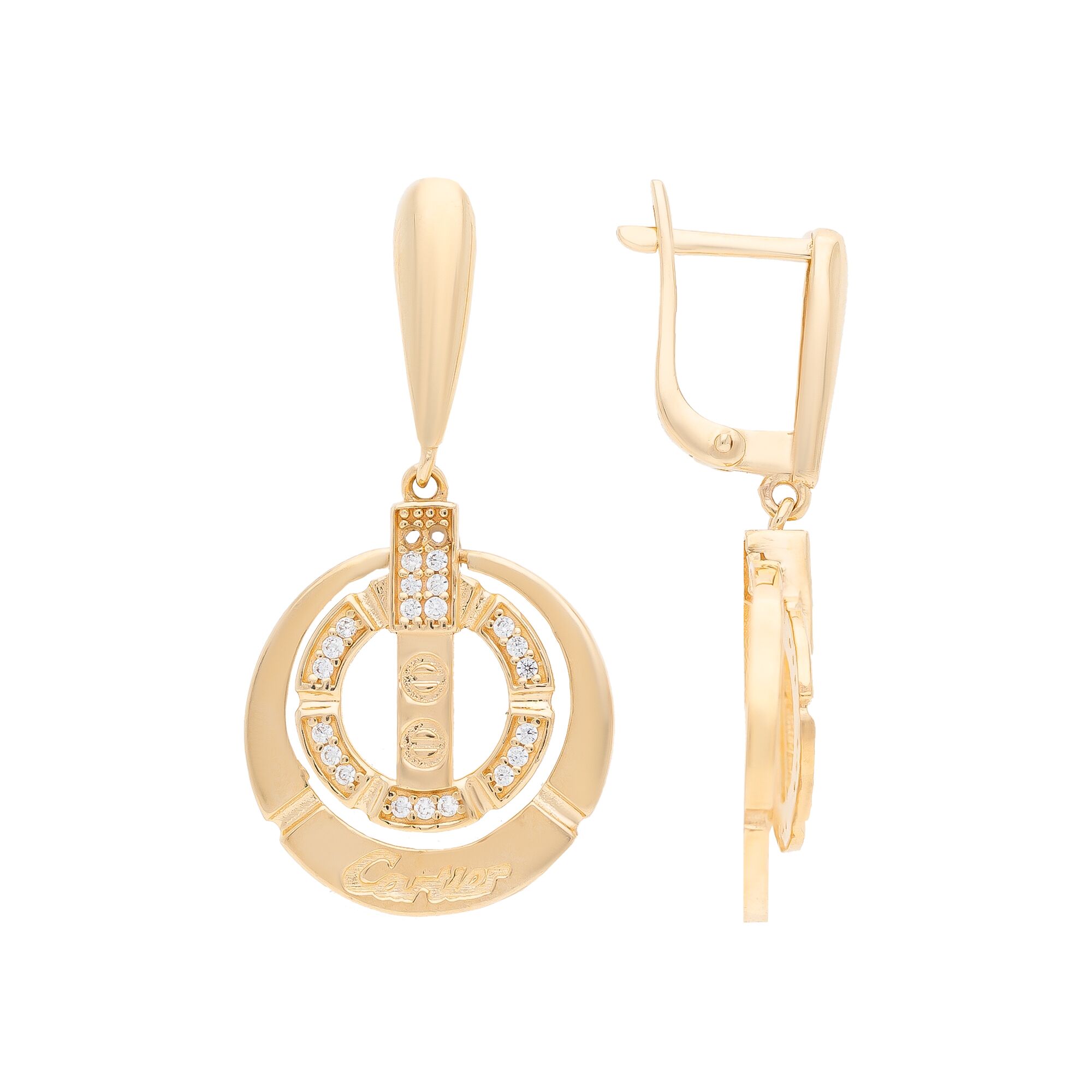 Серьги, золото, 585, 5.47г, 53584, изображение 2 | GoldMarket.kz