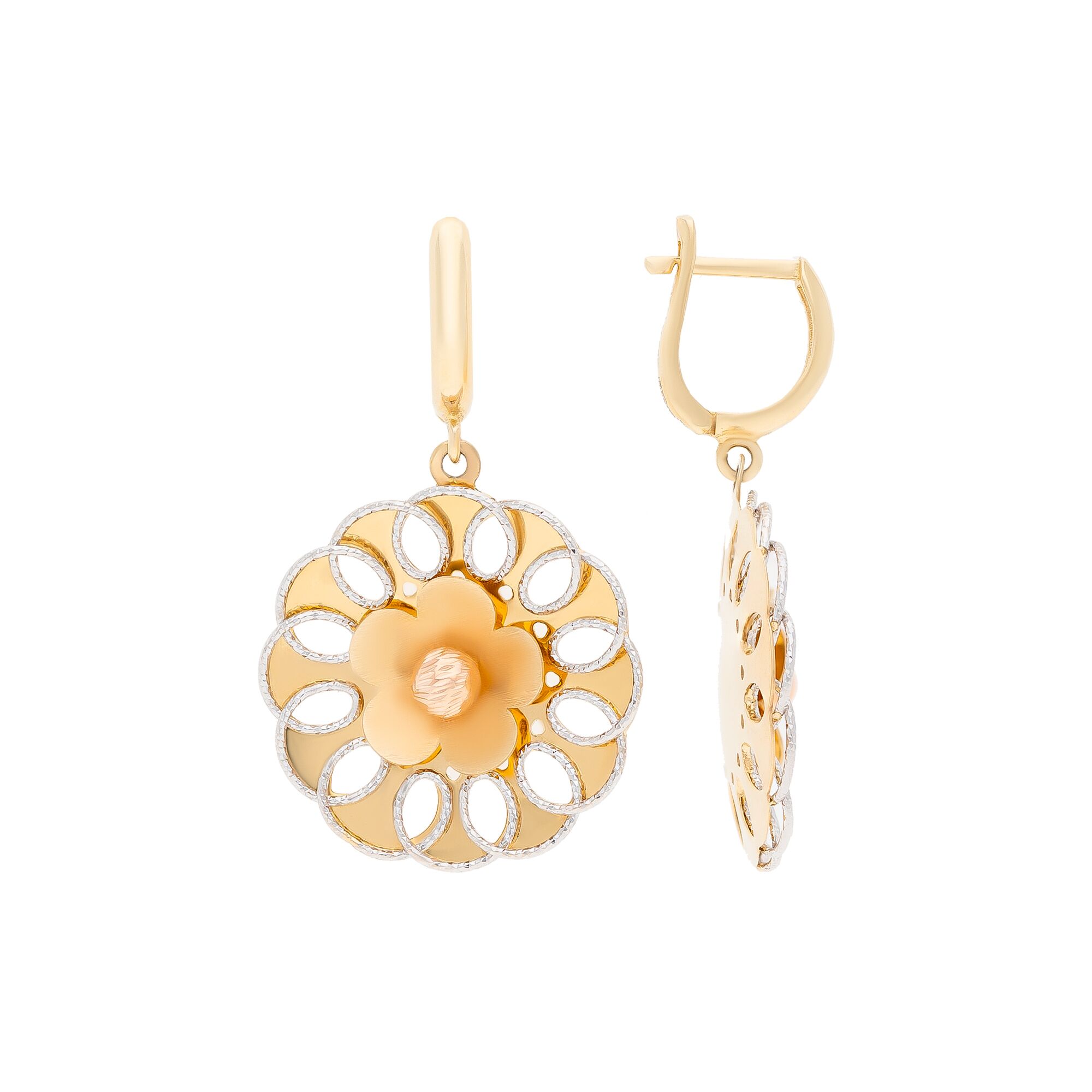 Серьги, золото, 585, 5.52г, 41199, изображение 2 | GoldMarket.kz