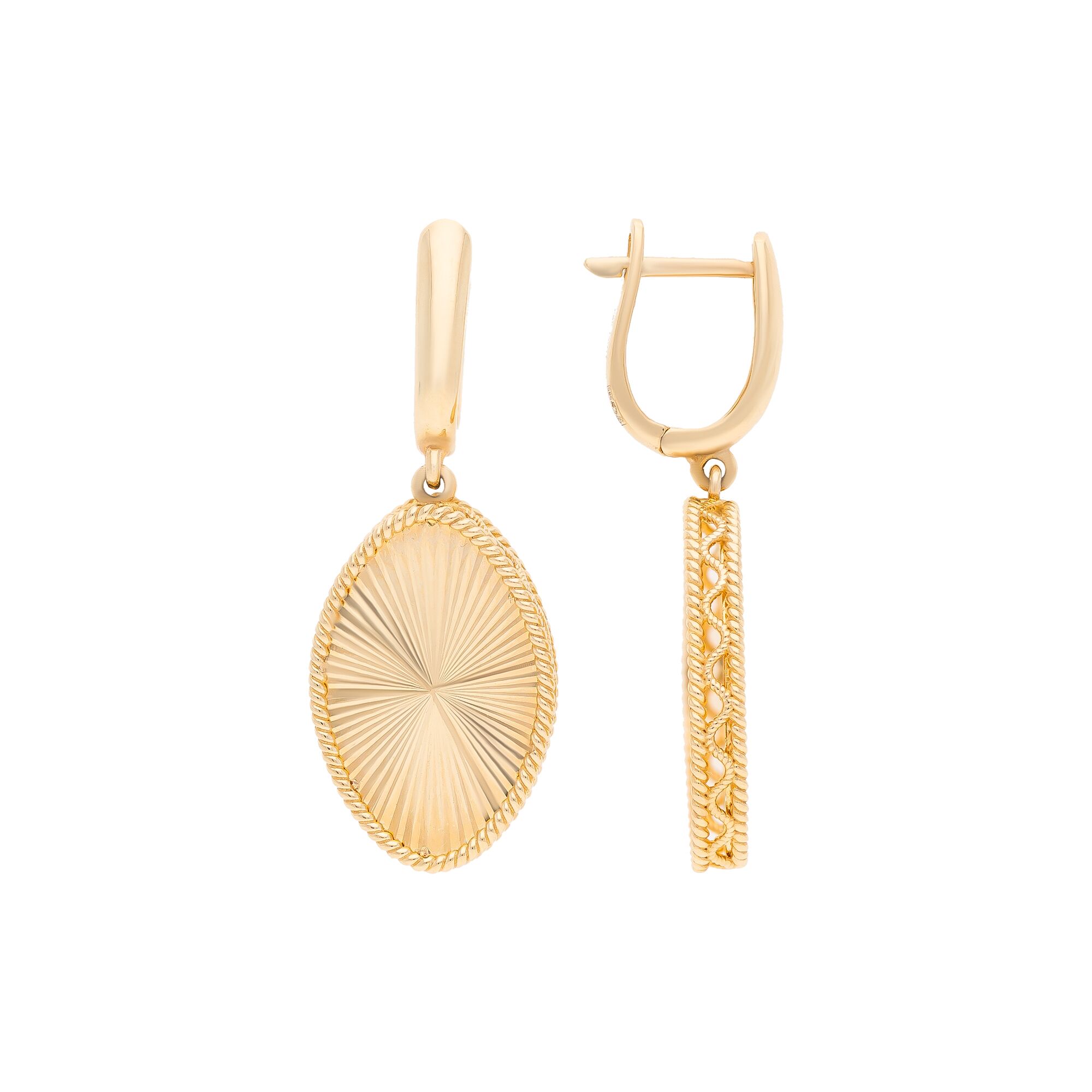Серьги, золото, 585, 6.82г, 41213, изображение 2 | GoldMarket.kz