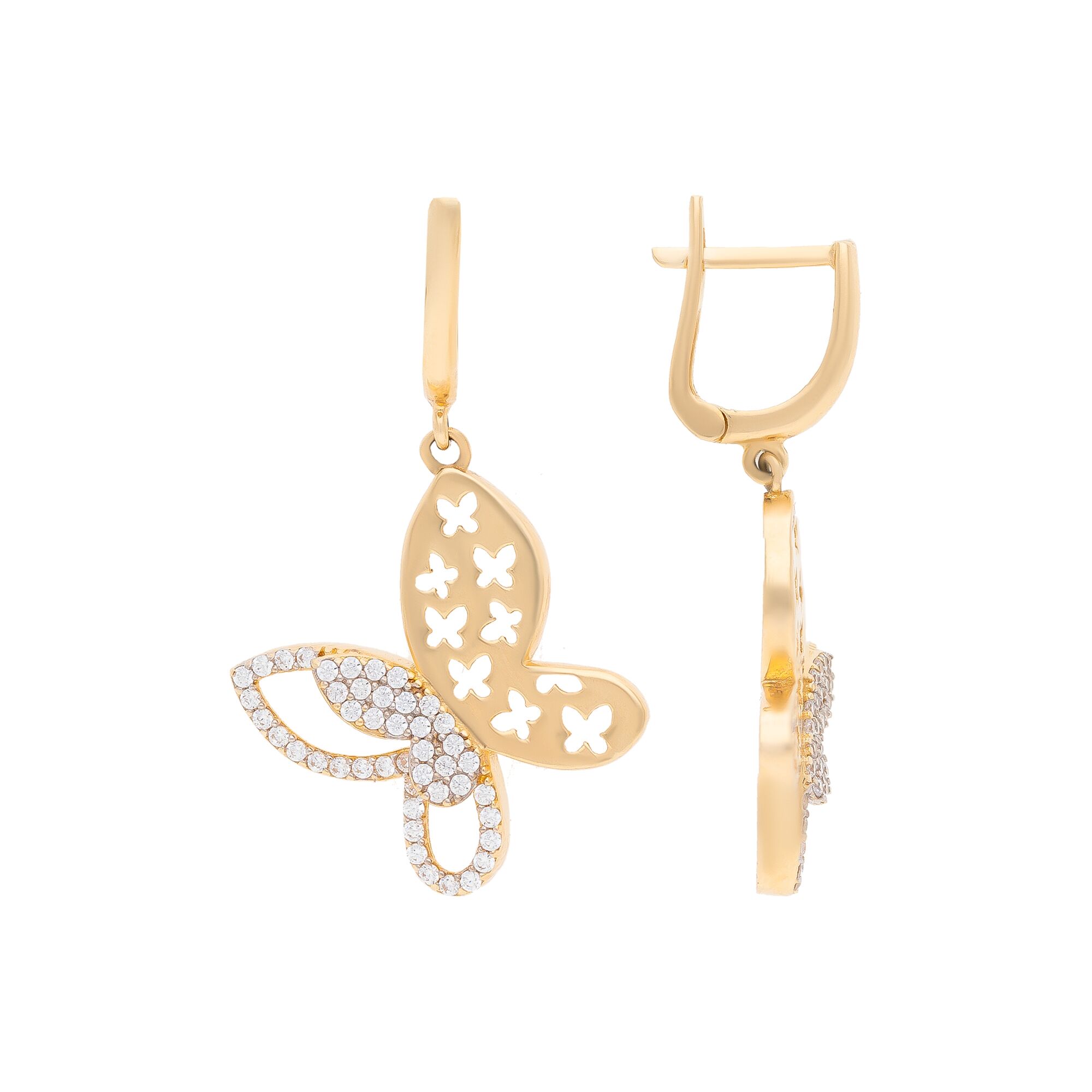 Серьги, золото, 585, 5.5г, 46553, изображение 2 | GoldMarket.kz