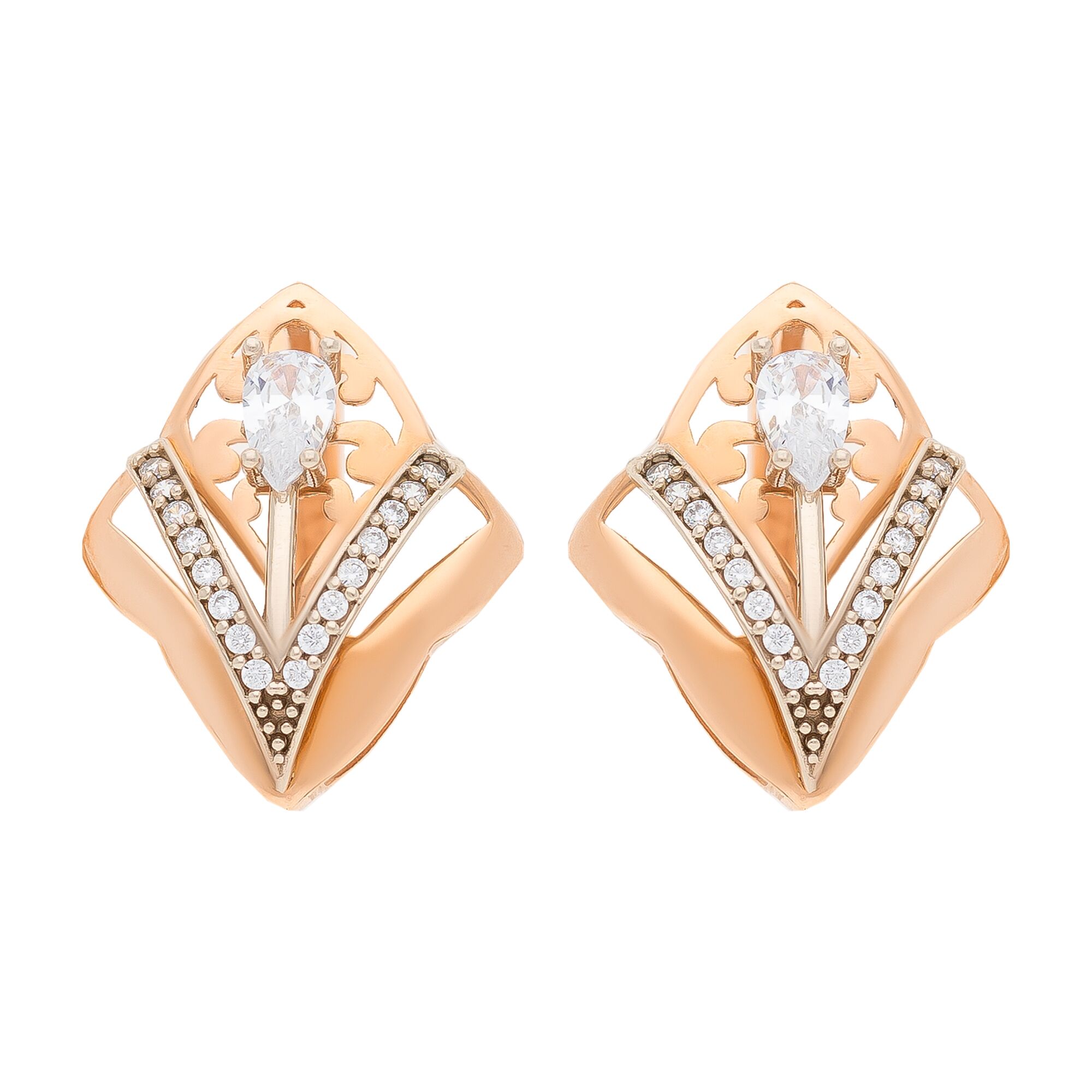 Серьги, золото, 585, 3.91г, 53025 | GoldMarket.kz
