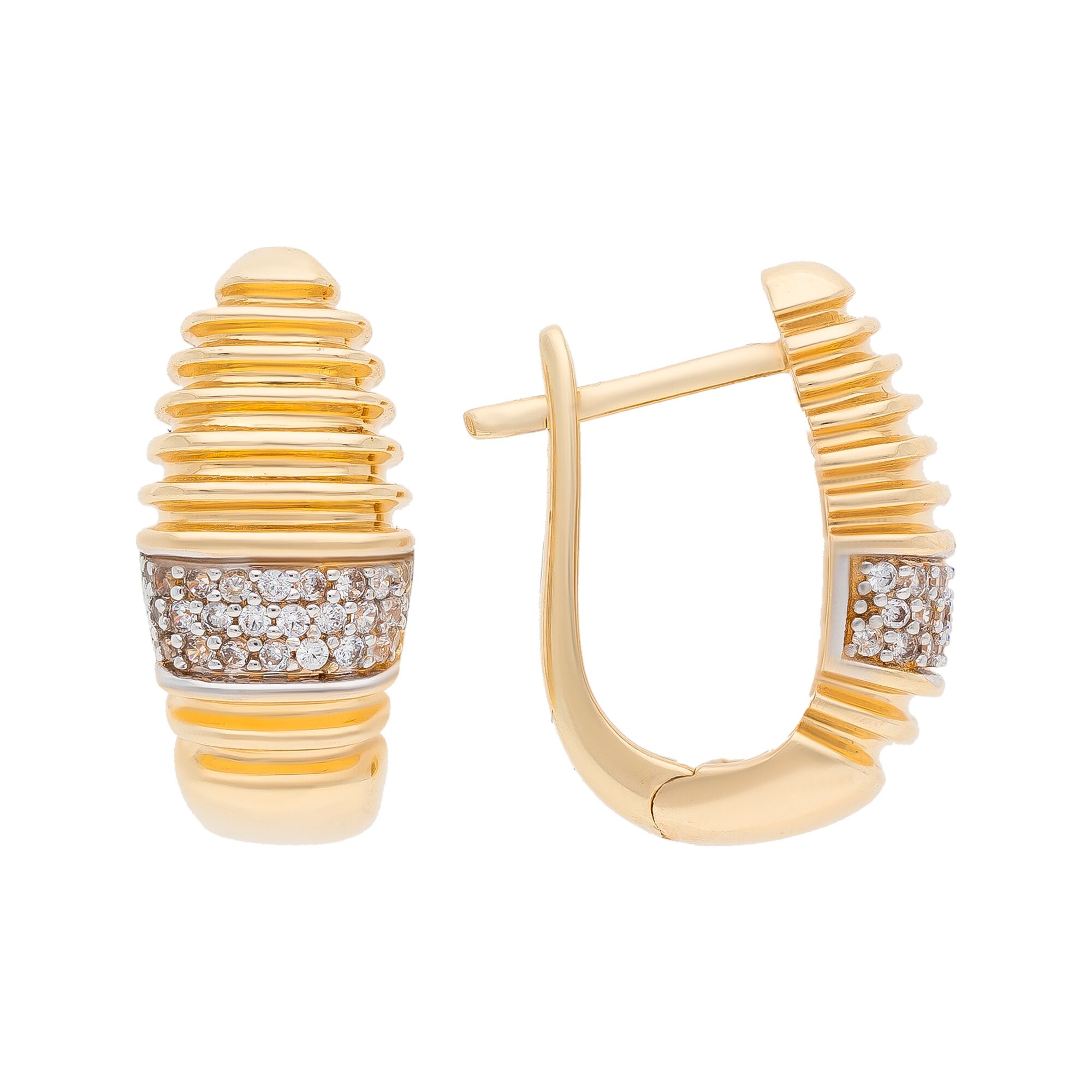 Серьги, золото, 585, 5.7г, 53595, изображение 2 | GoldMarket.kz