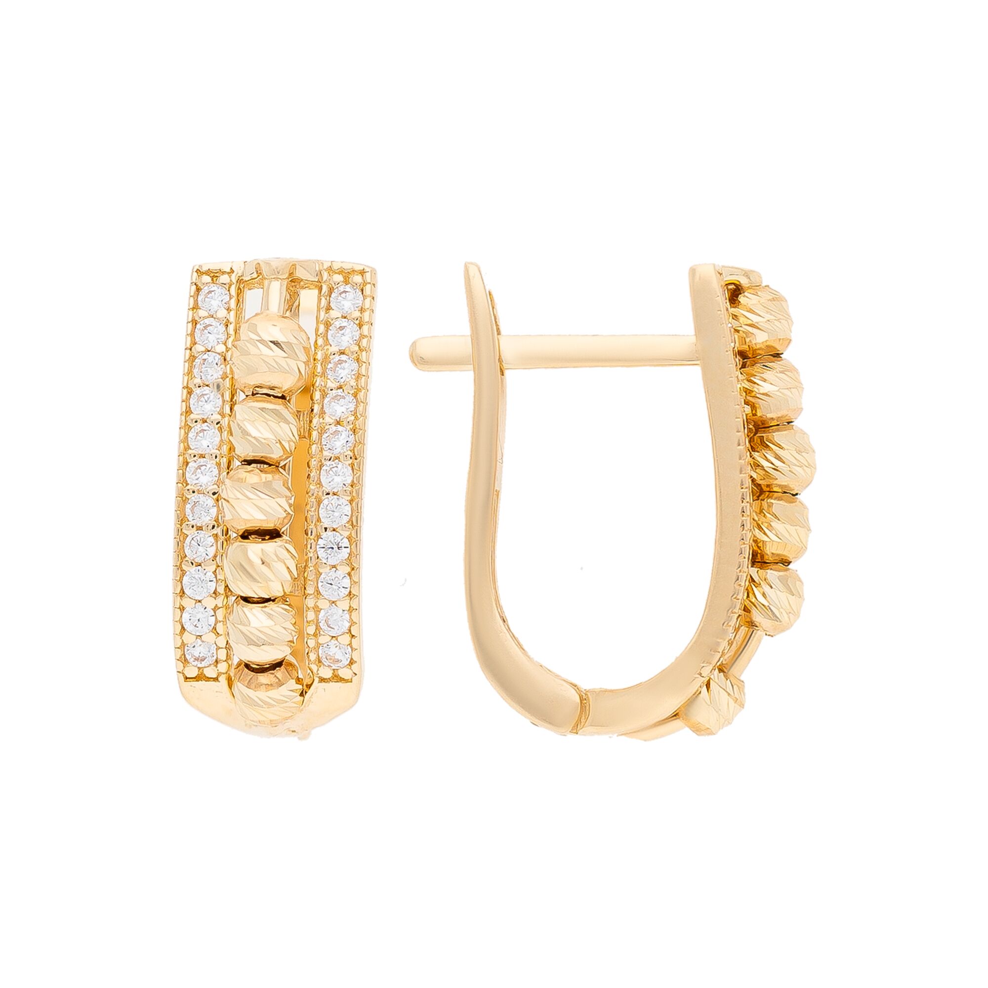 Серьги, золото, 585, 3.44г, 53607, изображение 2 | GoldMarket.kz