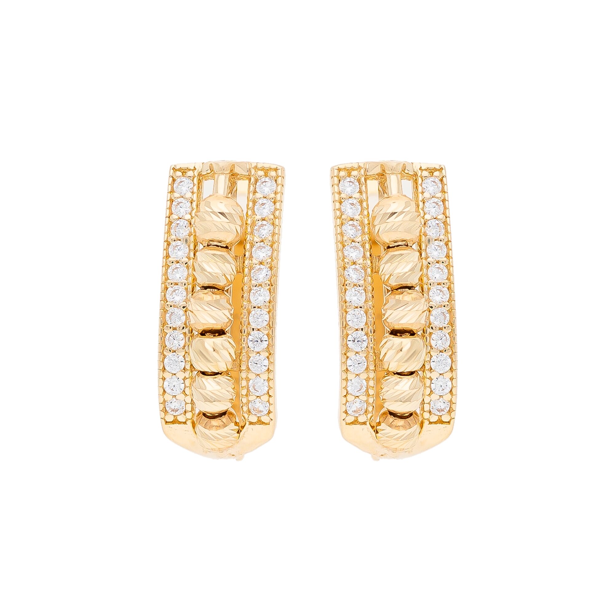 Серьги, золото, 585, 3.44г, 53607 | GoldMarket.kz