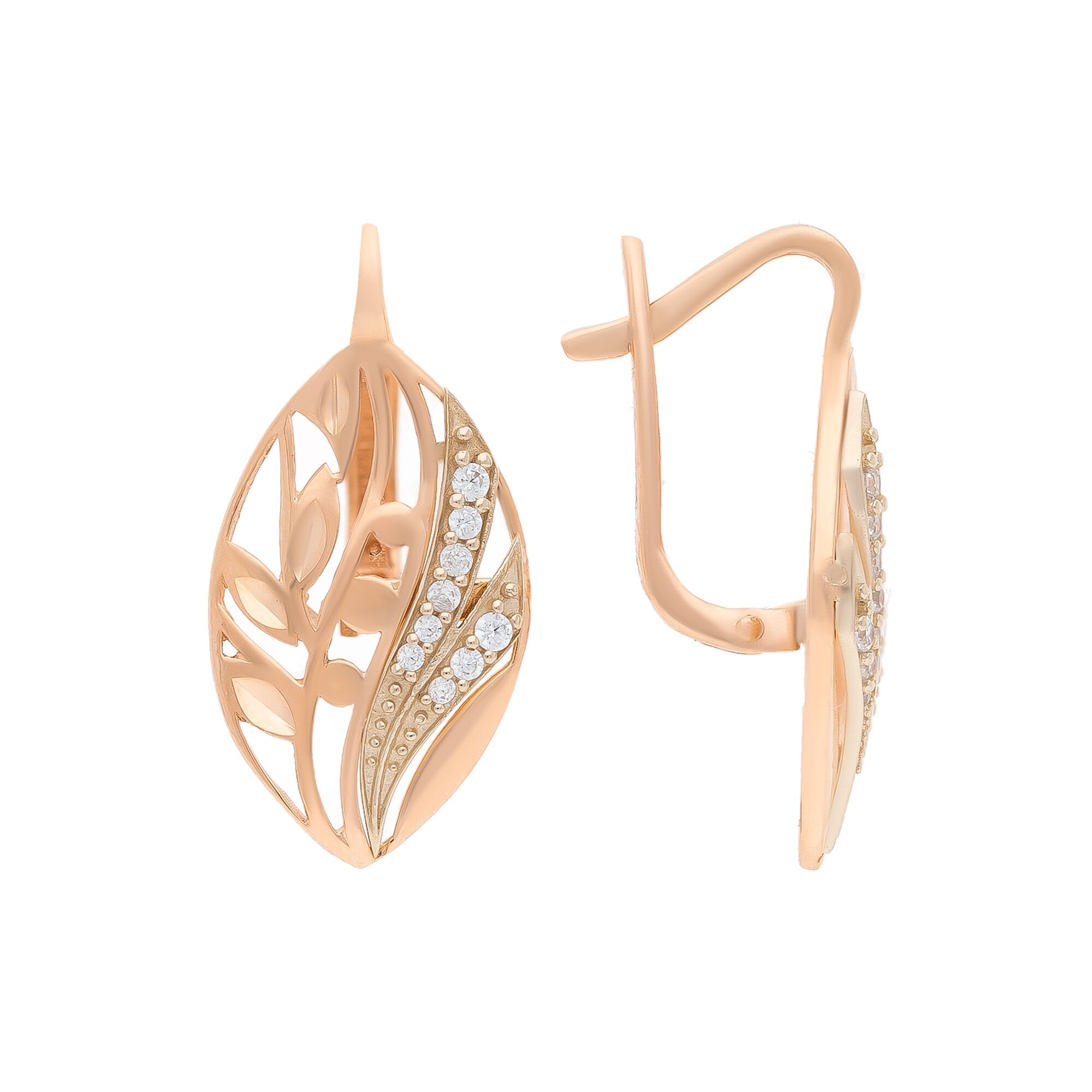 Серьги, золото, 585, 3.74г, 54349, изображение 2 | GoldMarket.kz