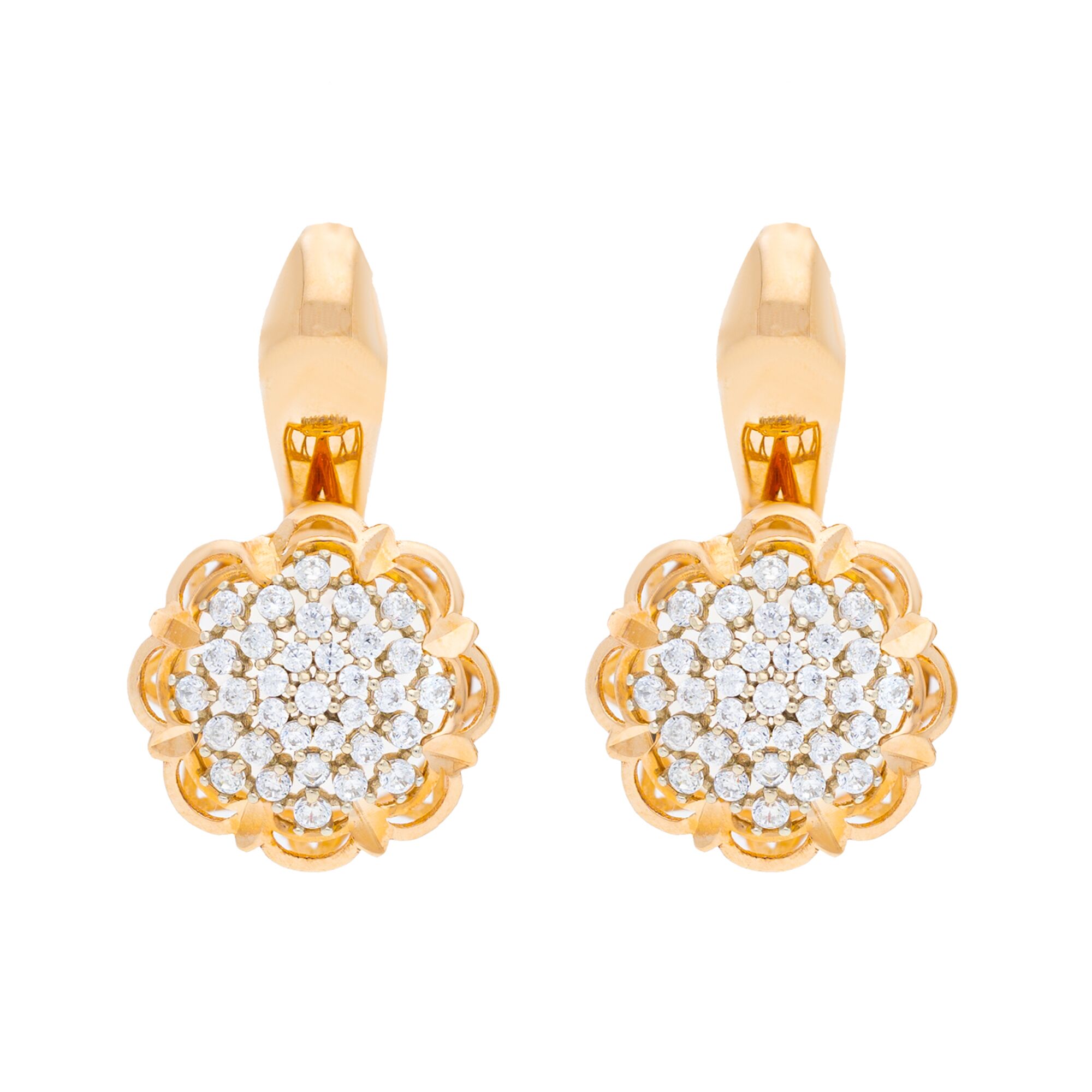 Серьги, золото, 585, 6.08г, 42484 | GoldMarket.kz