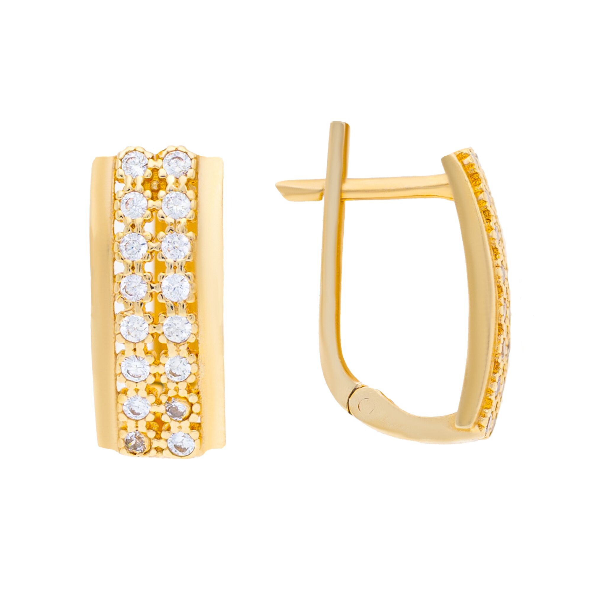 Серьги, золото, 585, 2.74г, 45611, изображение 2 | GoldMarket.kz