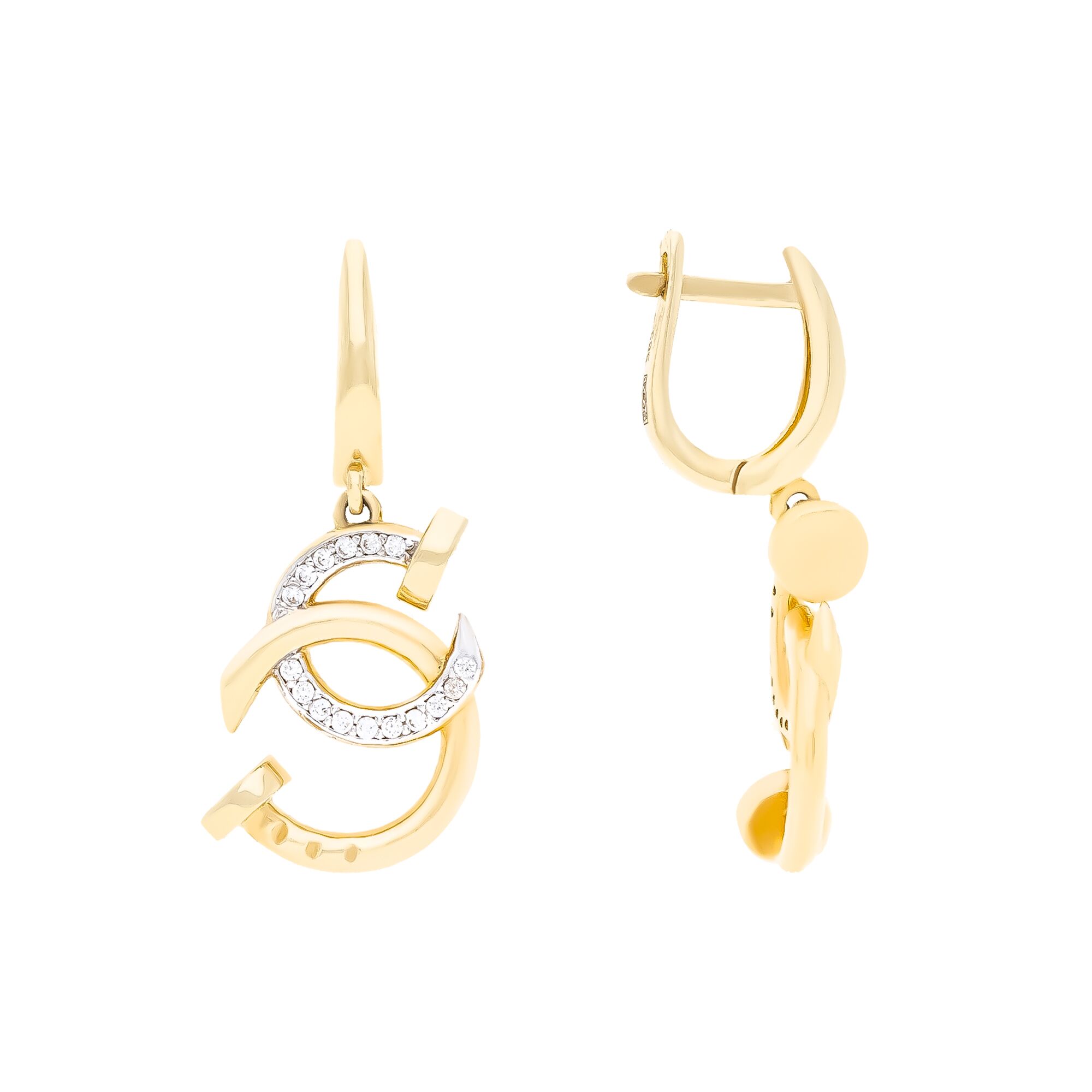 Серьги, золото, 585, 7.19г, 45755, изображение 2 | GoldMarket.kz