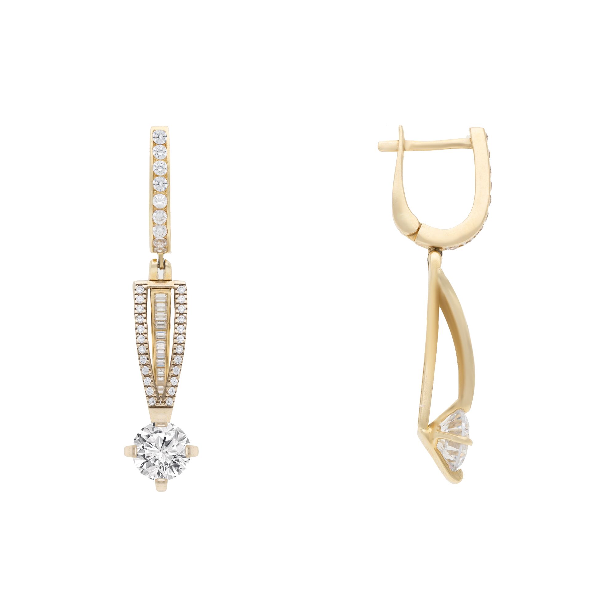 Серьги, золото, 585, 6.73г, 47355, изображение 2 | GoldMarket.kz