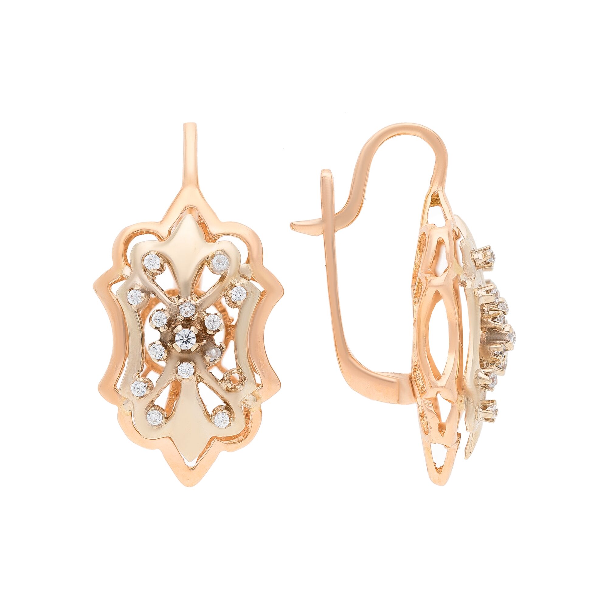 Серьги, золото, 585, 7.15г, 50817, изображение 2 | GoldMarket.kz