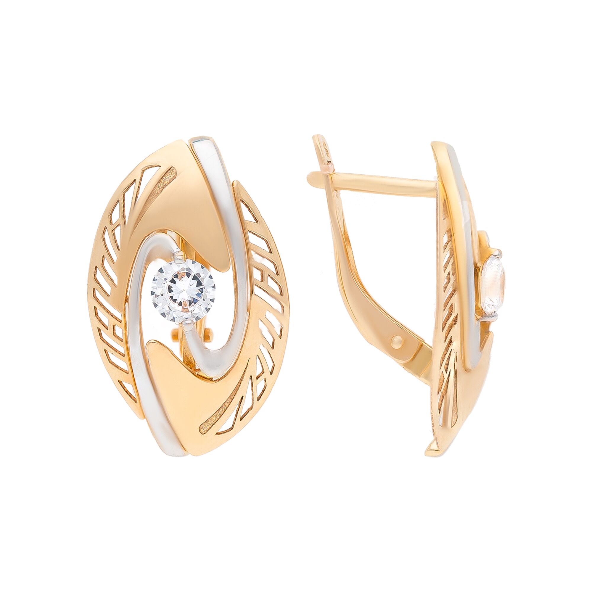 Серьги, золото, 585, 3.56 г, 51942, изображение 2 | GoldMarket.kz