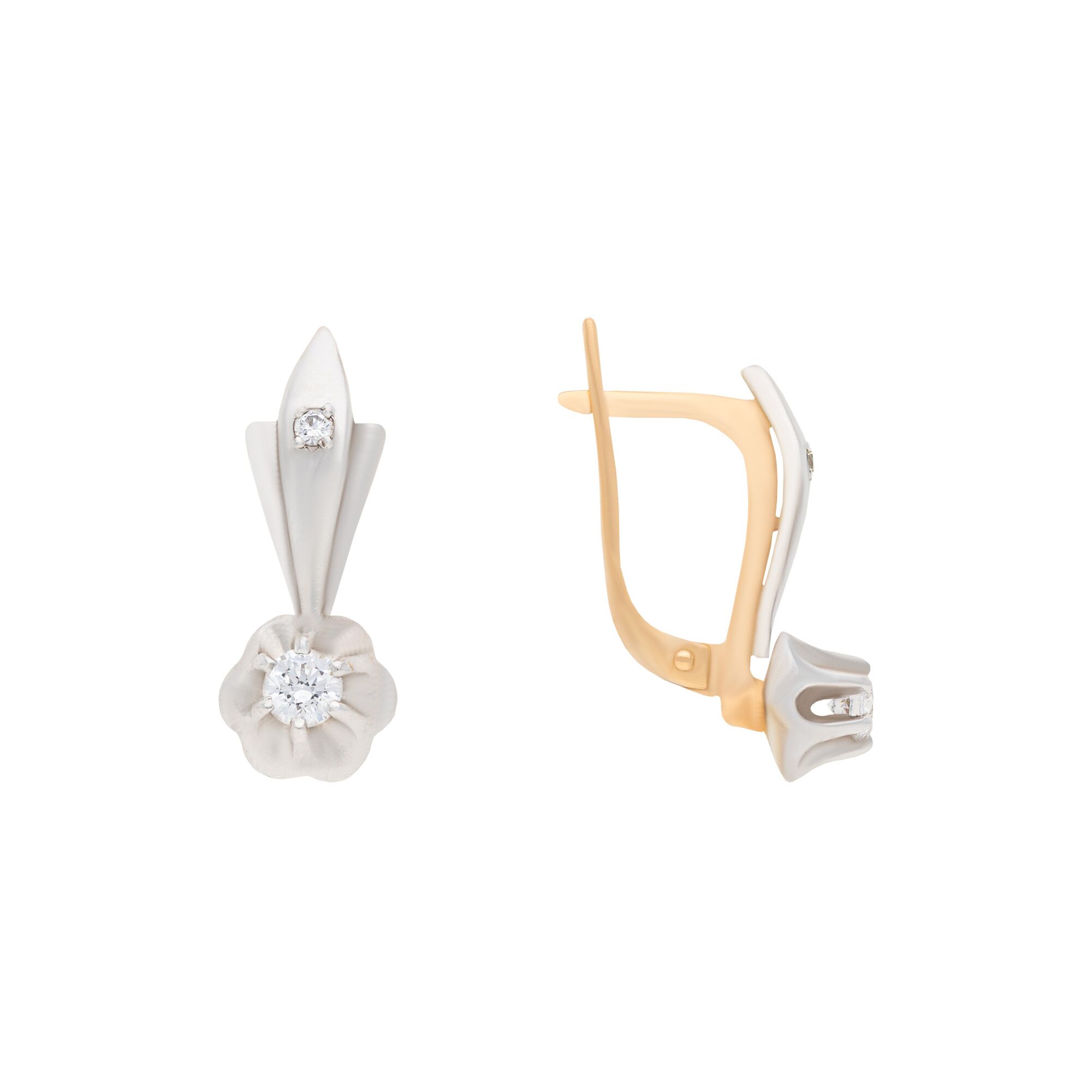 Серьги, золото, 585, 5.46г, 46639, изображение 2 | GoldMarket.kz