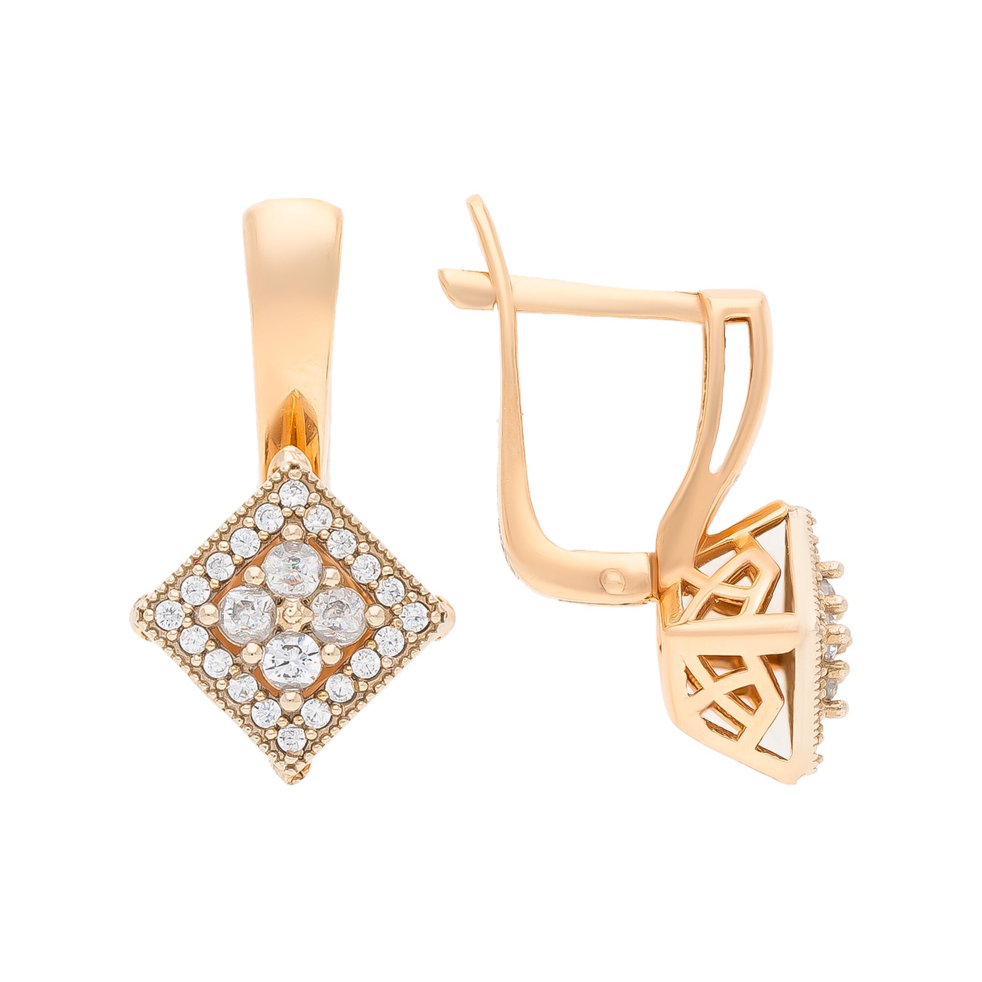 Серьги, золото, 585, 4.4г, 52735, изображение 2 | GoldMarket.kz