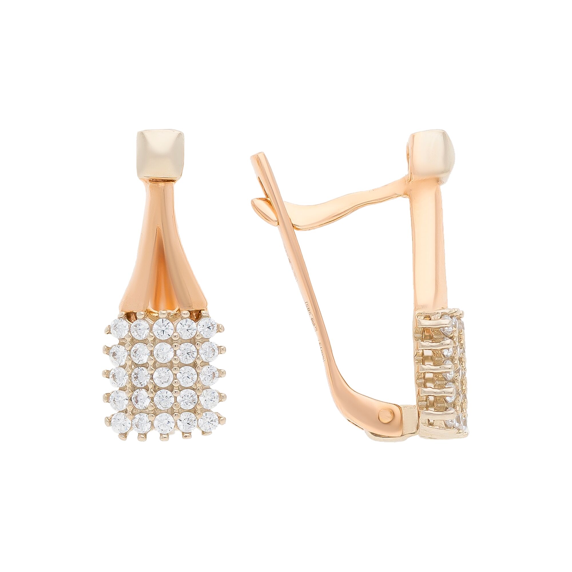 Серьги, золото, 585, 3.6г, 53904, изображение 2 | GoldMarket.kz