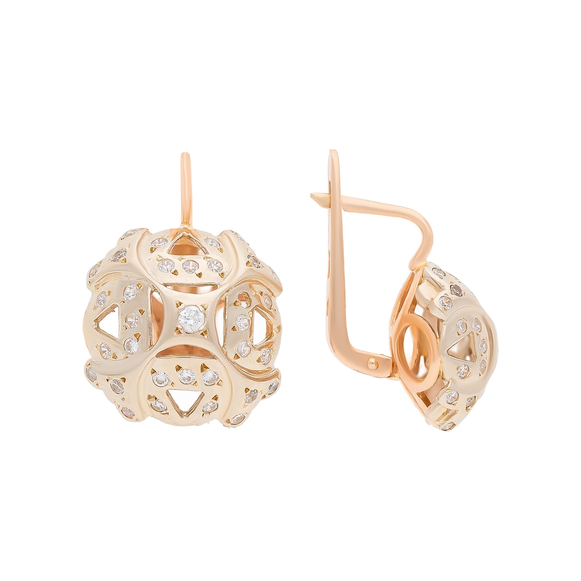 Серьги, золото, 585, 8.79г, 54054, изображение 2 | GoldMarket.kz