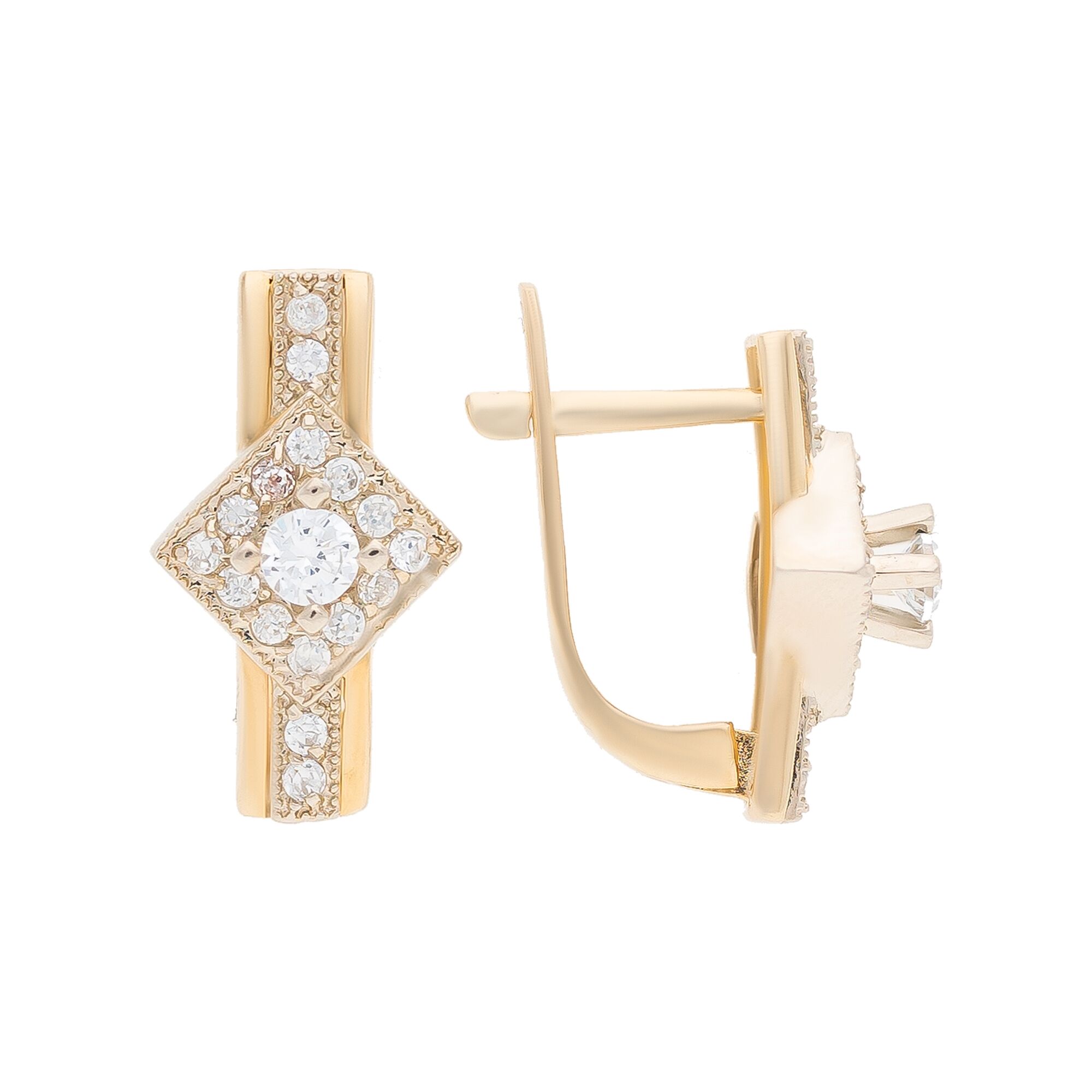 Серьги, золото, 585, 3.83г, 54102, изображение 2 | GoldMarket.kz