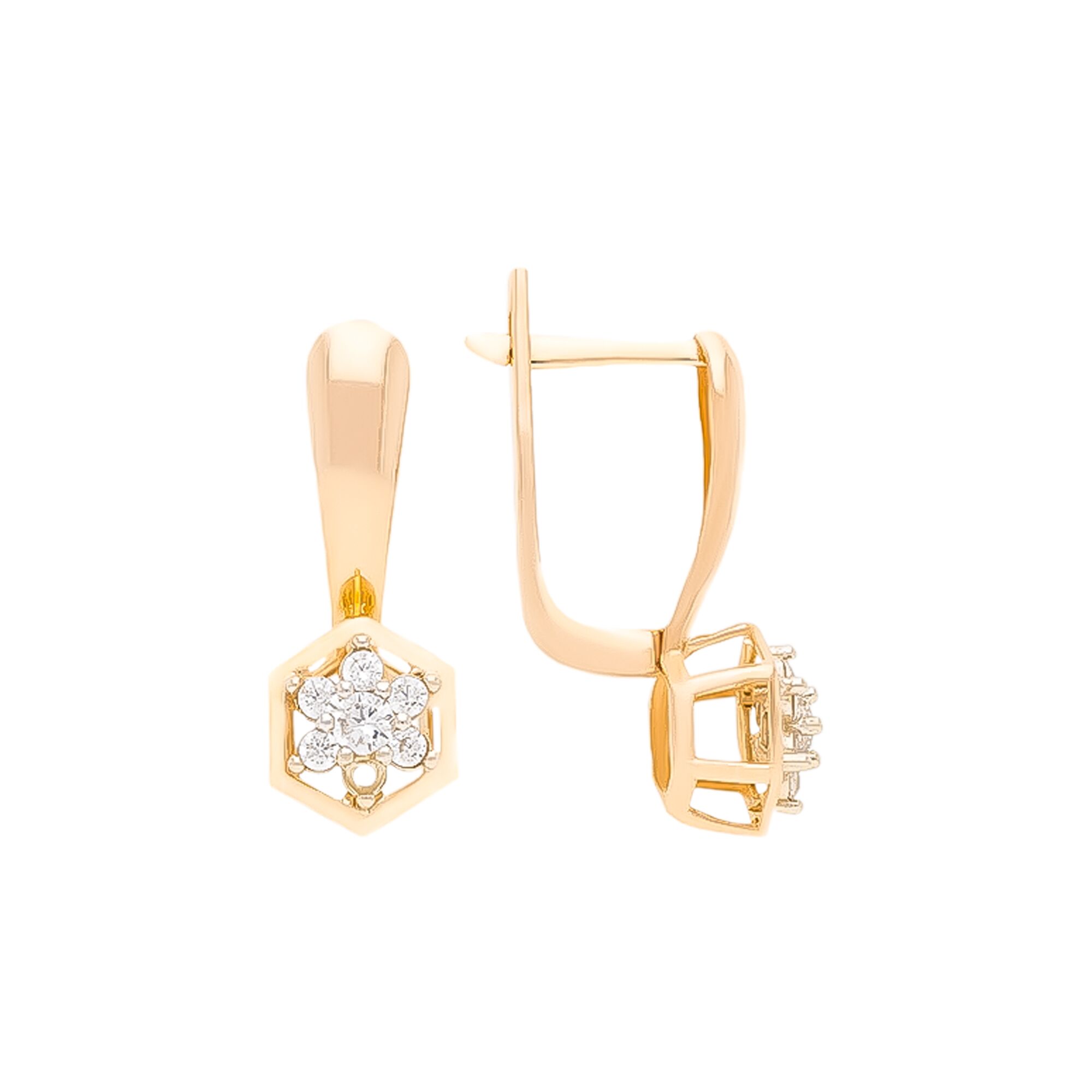 Серьги, золото, 585, 3.76г, 54418, изображение 2 | GoldMarket.kz