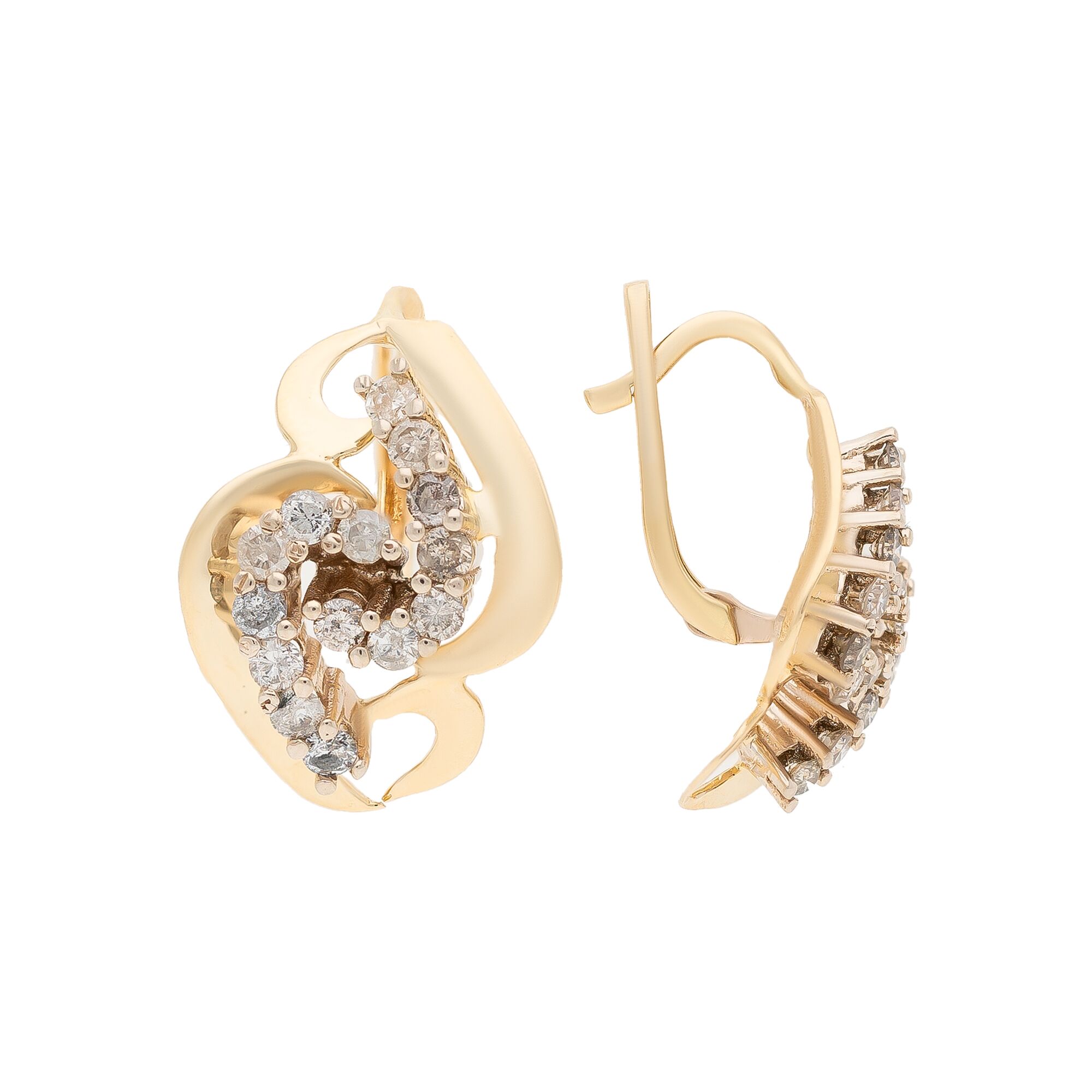 Серьги, золото, 585, 6.83г, 54488, изображение 2 | GoldMarket.kz