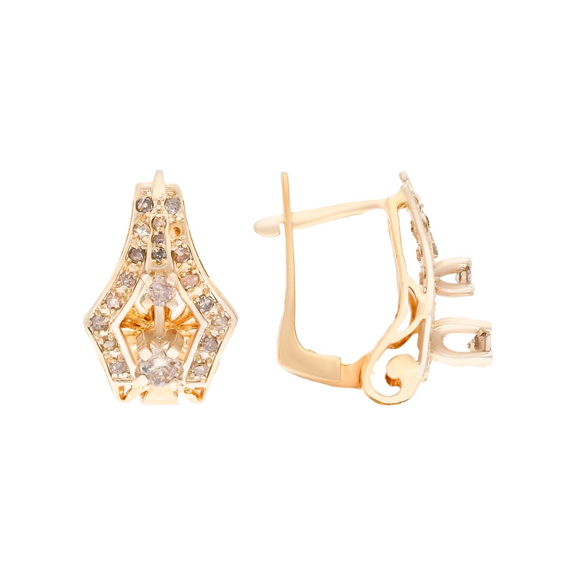 Серьги, золото, 585, 6.48г, 54767, изображение 2 | GoldMarket.kz