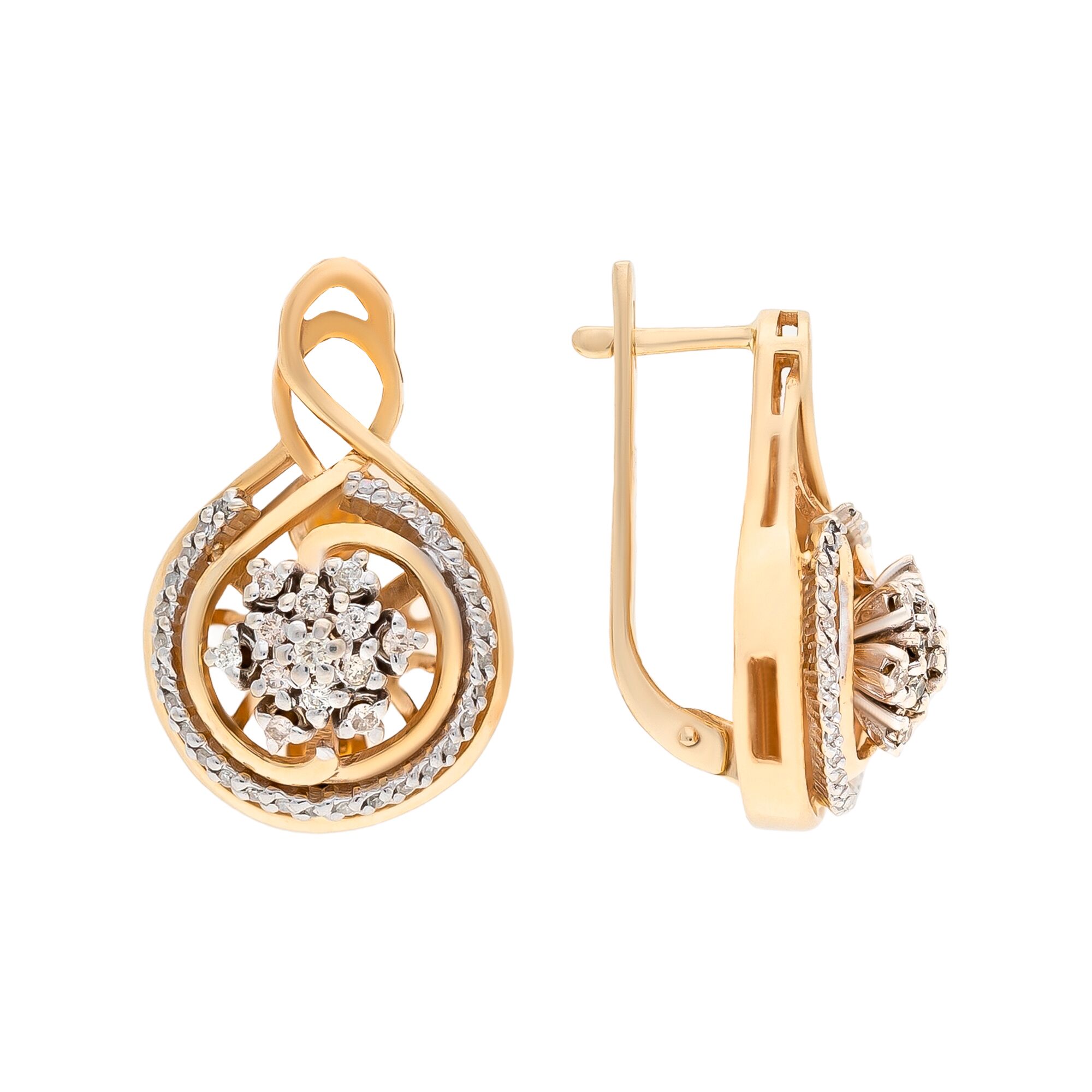 Серьги, золото, 585, 10.5г, 55155, изображение 2 | GoldMarket.kz