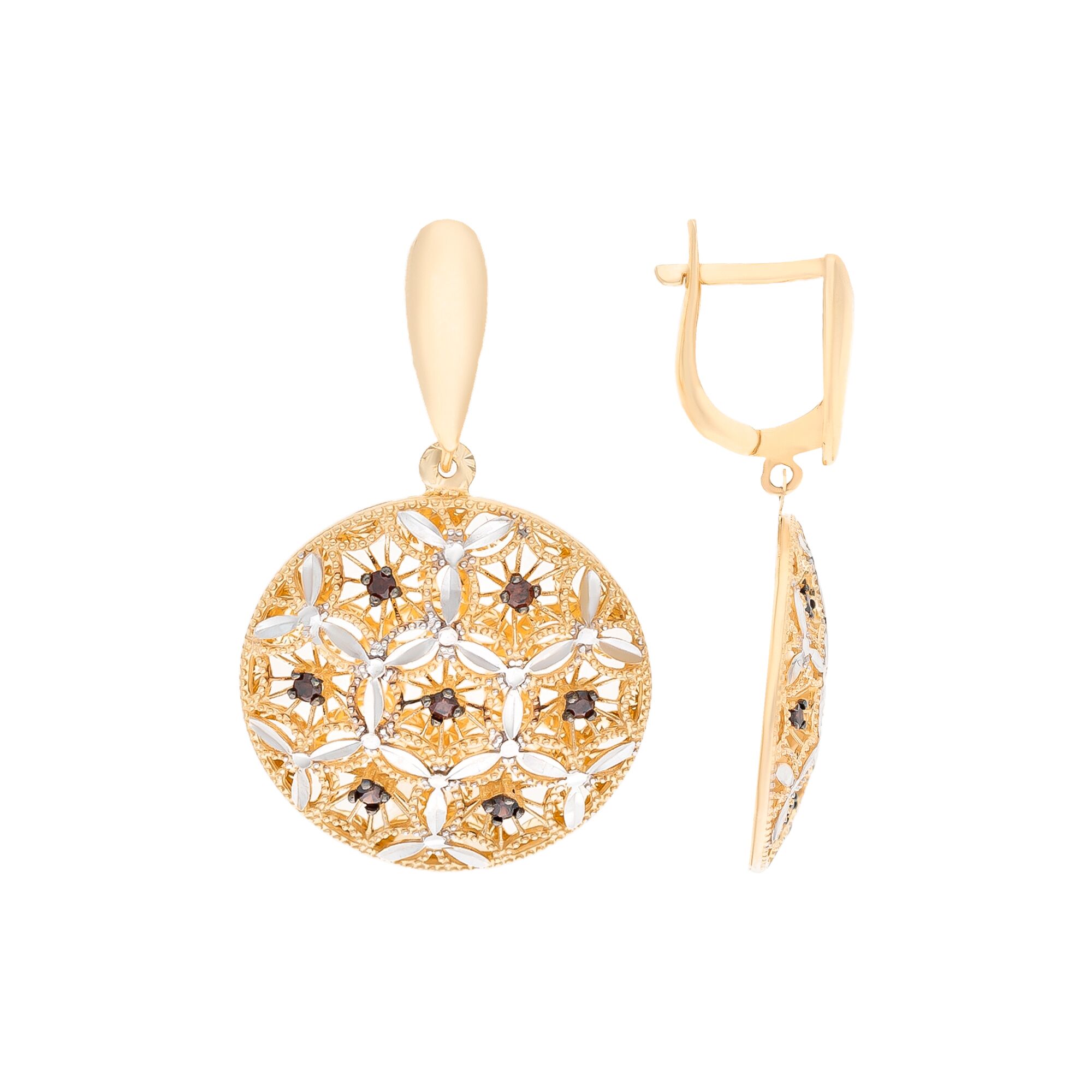 Серьги, золото, 585, 6.49г, 54904, изображение 2 | GoldMarket.kz